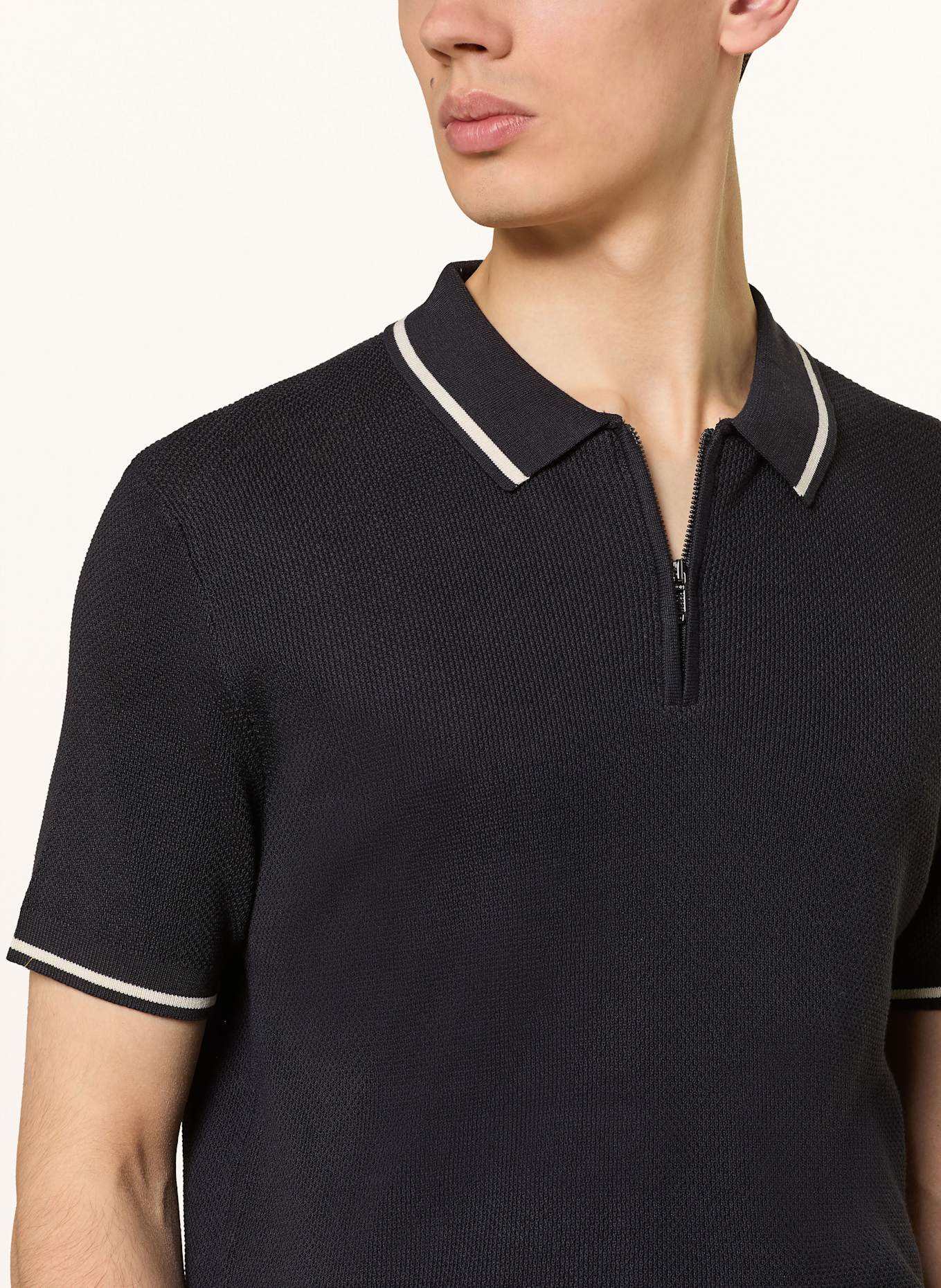 JOOP! Strick-Poloshirt VANCAO: DUNKELBLAU
