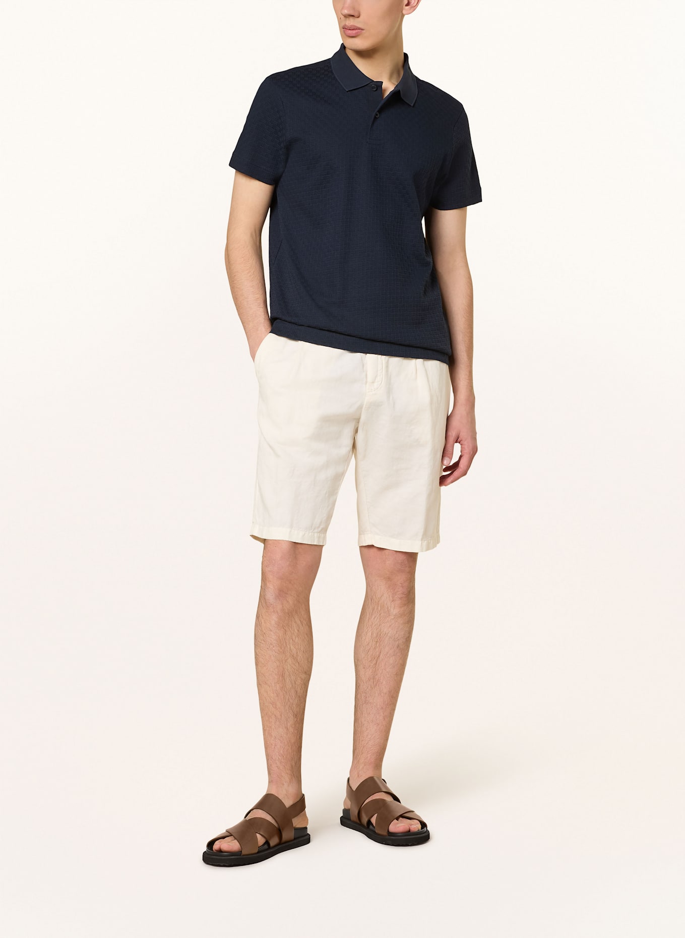 JOOP! Strick-Poloshirt BRADLEY: DUNKELBLAU