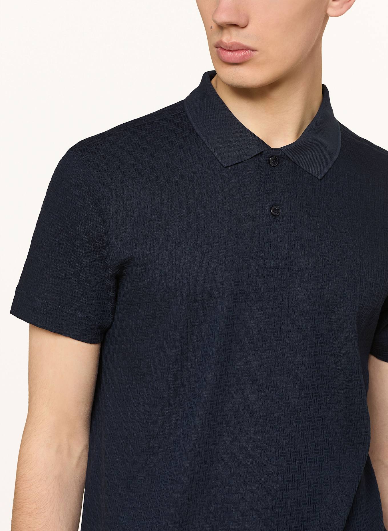 JOOP! Strick-Poloshirt BRADLEY: DUNKELBLAU