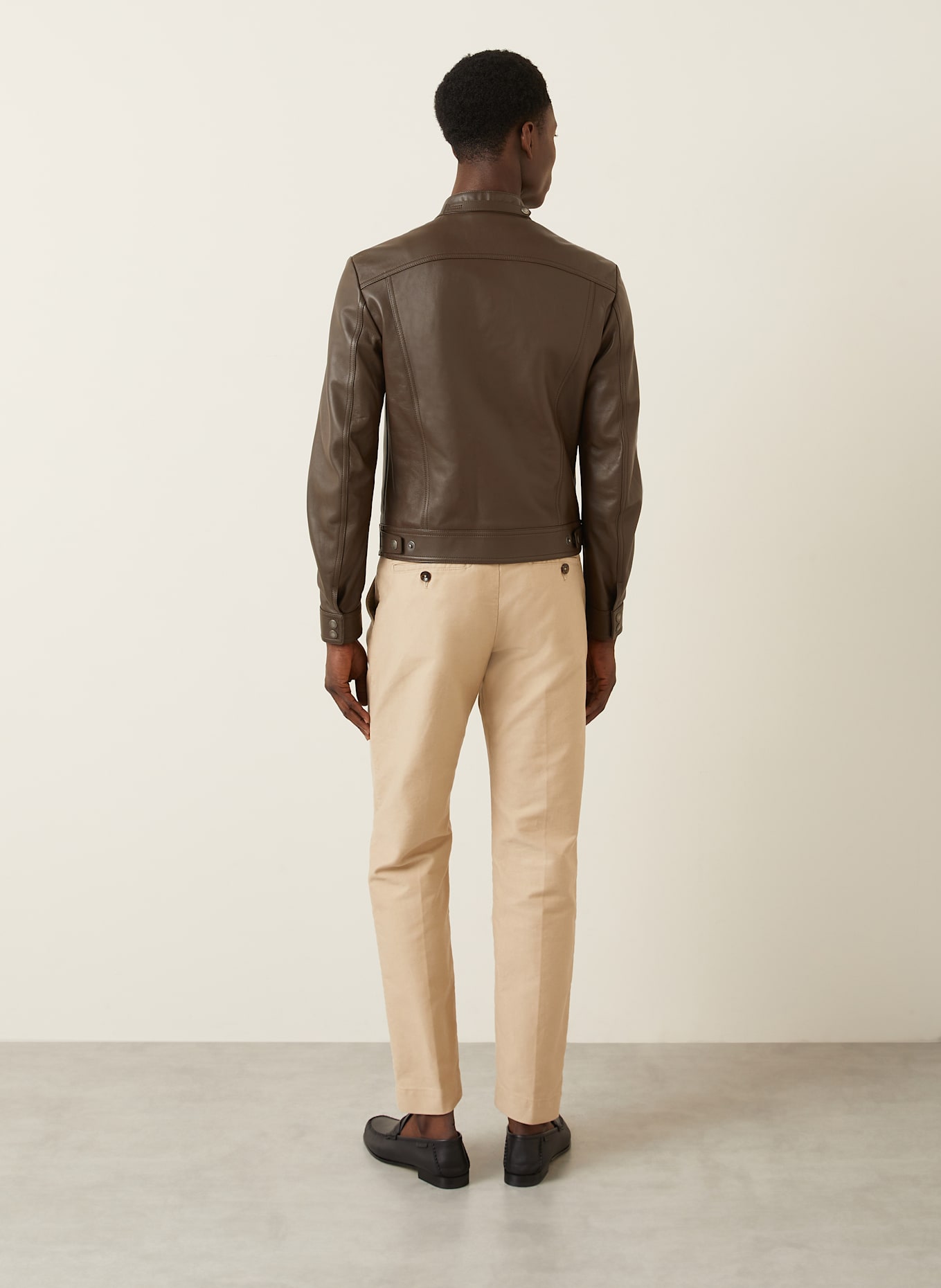 TOM FORD Lederjacke: KHAKI