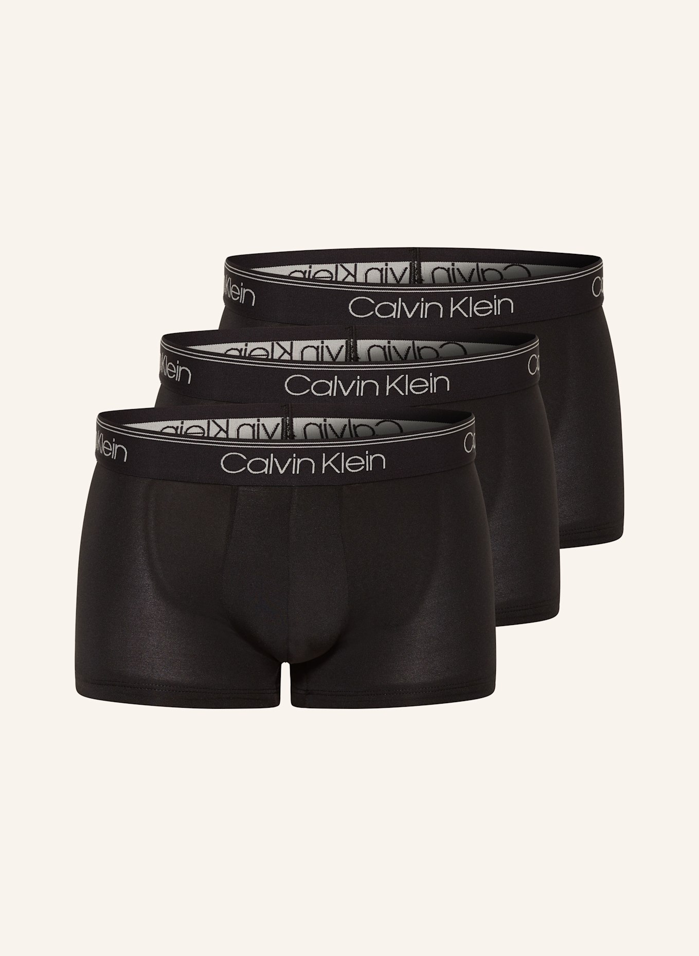 Calvin Klein 3-Vestido estilo camiseta en negro con logo de Calvin Klein Jeans MICRO STRETCH Low Rise: BLACK