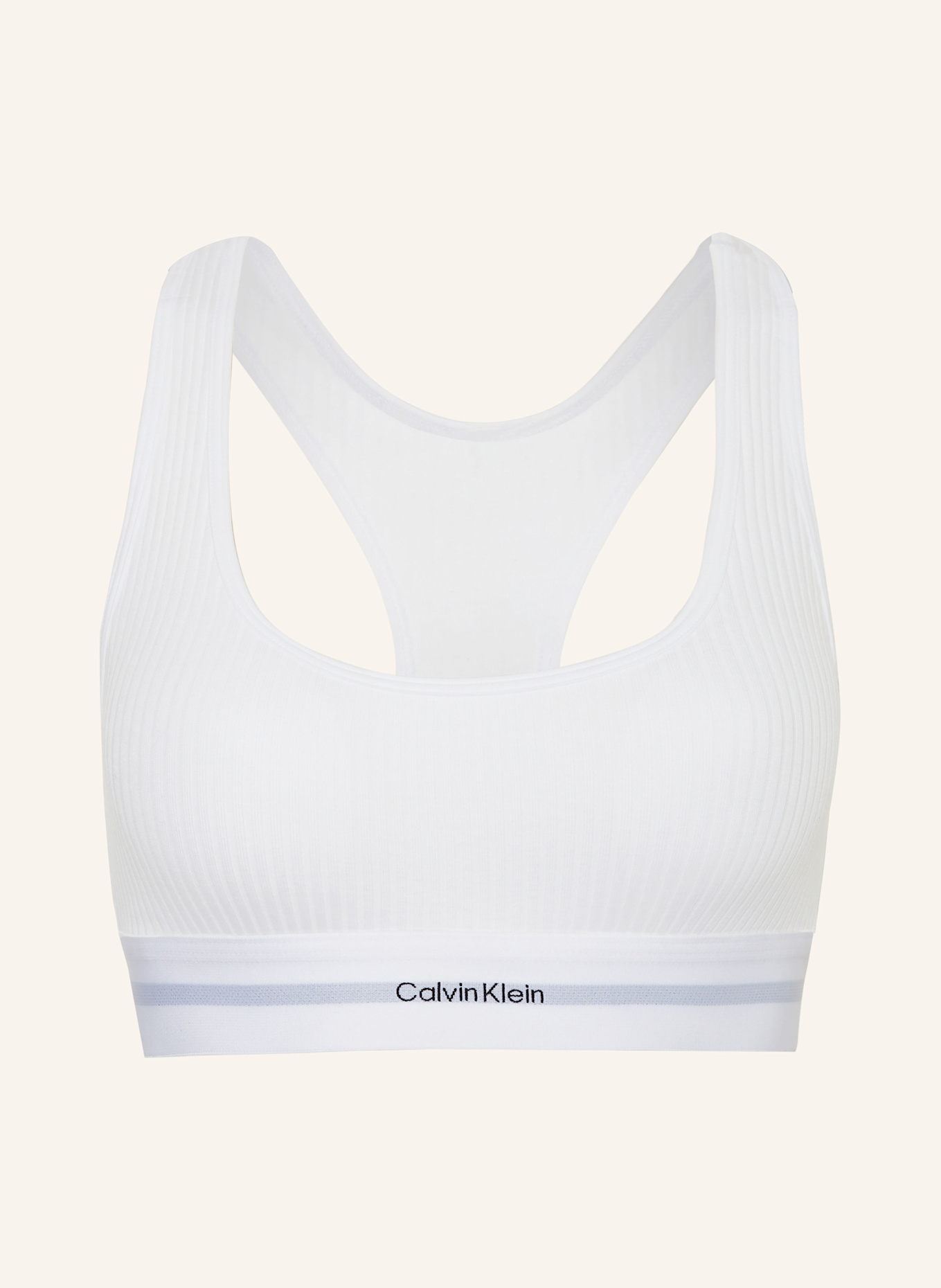 Calvin Klein Bustier COTTON MODAL STRETCH RIB: WEISS