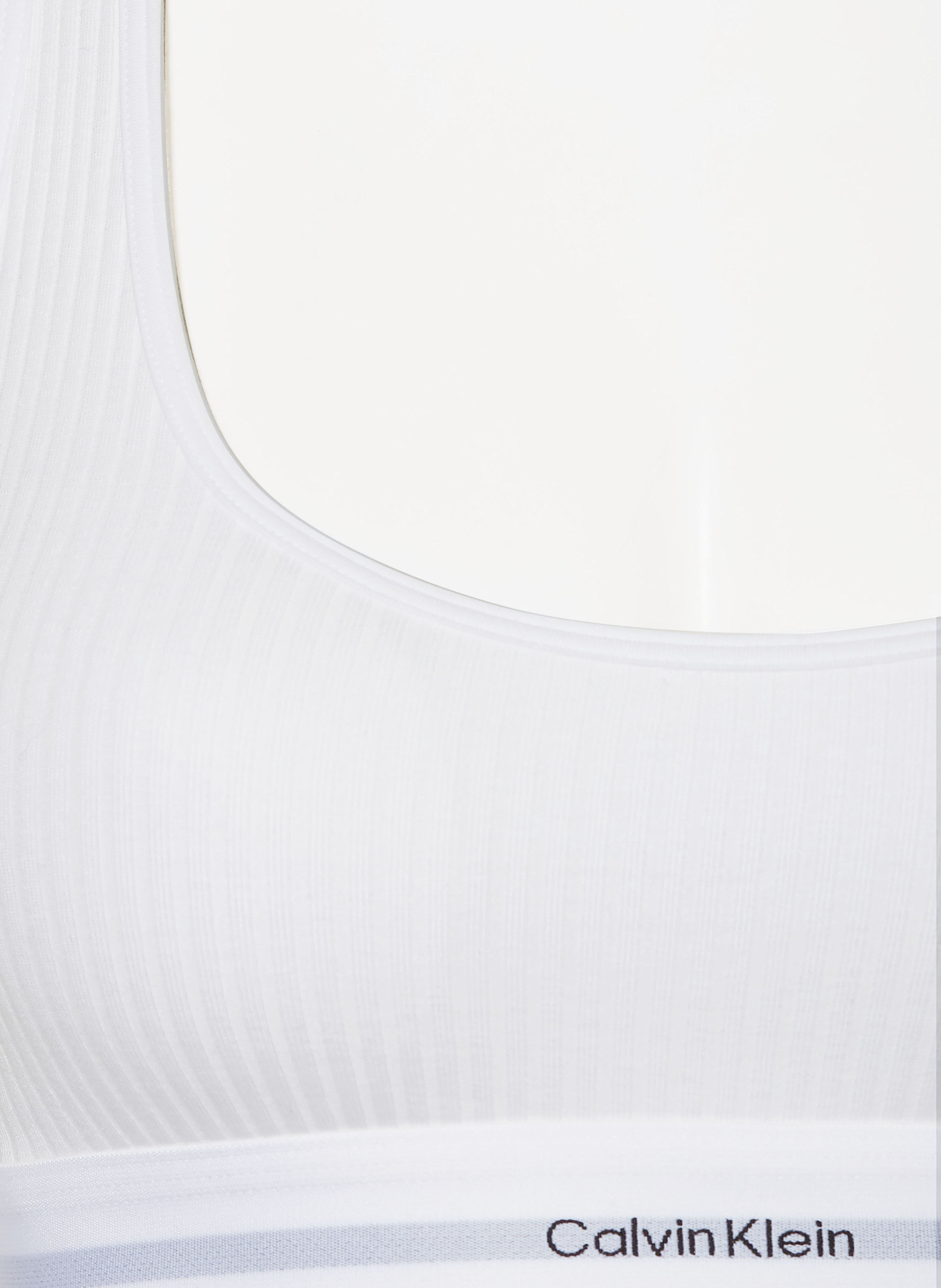 Calvin Klein Bustier COTTON MODAL STRETCH RIB: WEISS