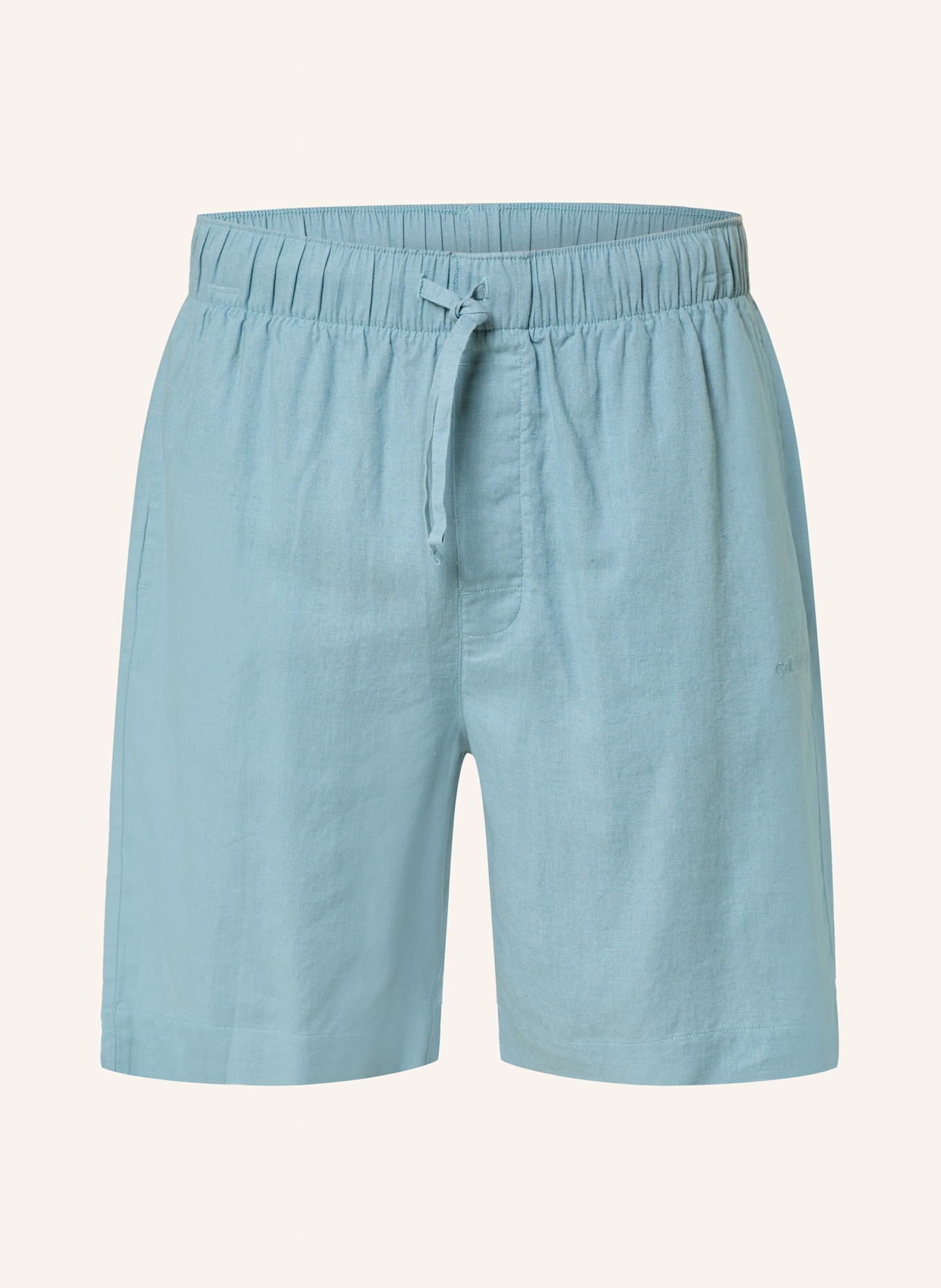 Calvin Klein Schlafshorts LINEN BLEND mit Leinen: TÜRKIS