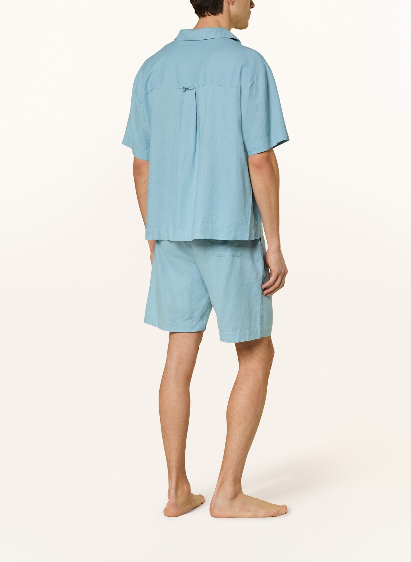 Calvin Klein Schlafshorts LINEN BLEND mit Leinen: TÜRKIS