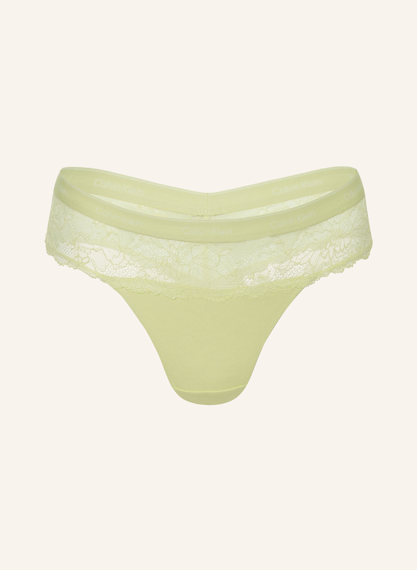 Calvin Klein String MODERN LACE: HELLGRÜN