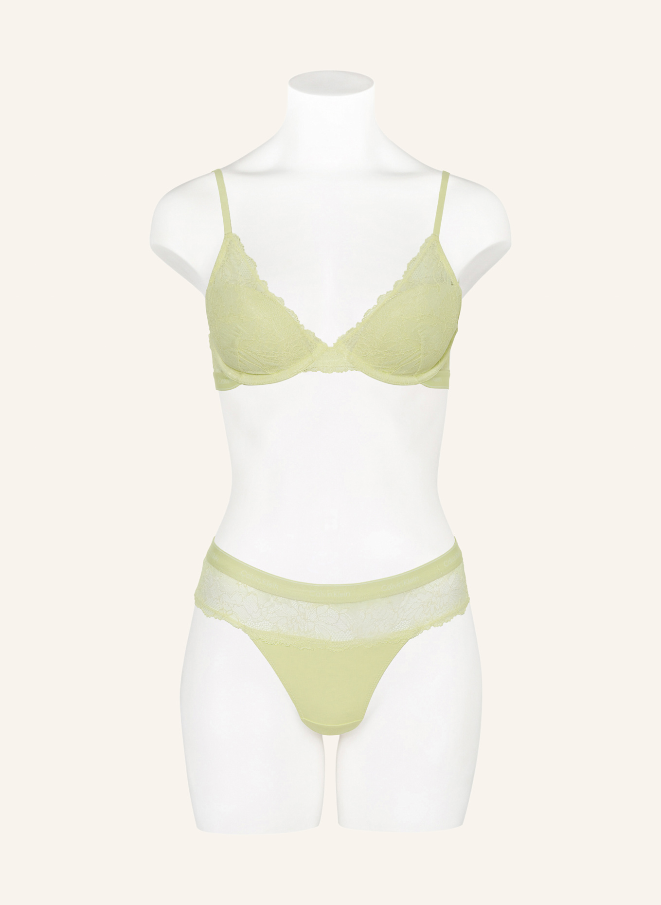 Calvin Klein String MODERN LACE: HELLGRÜN
