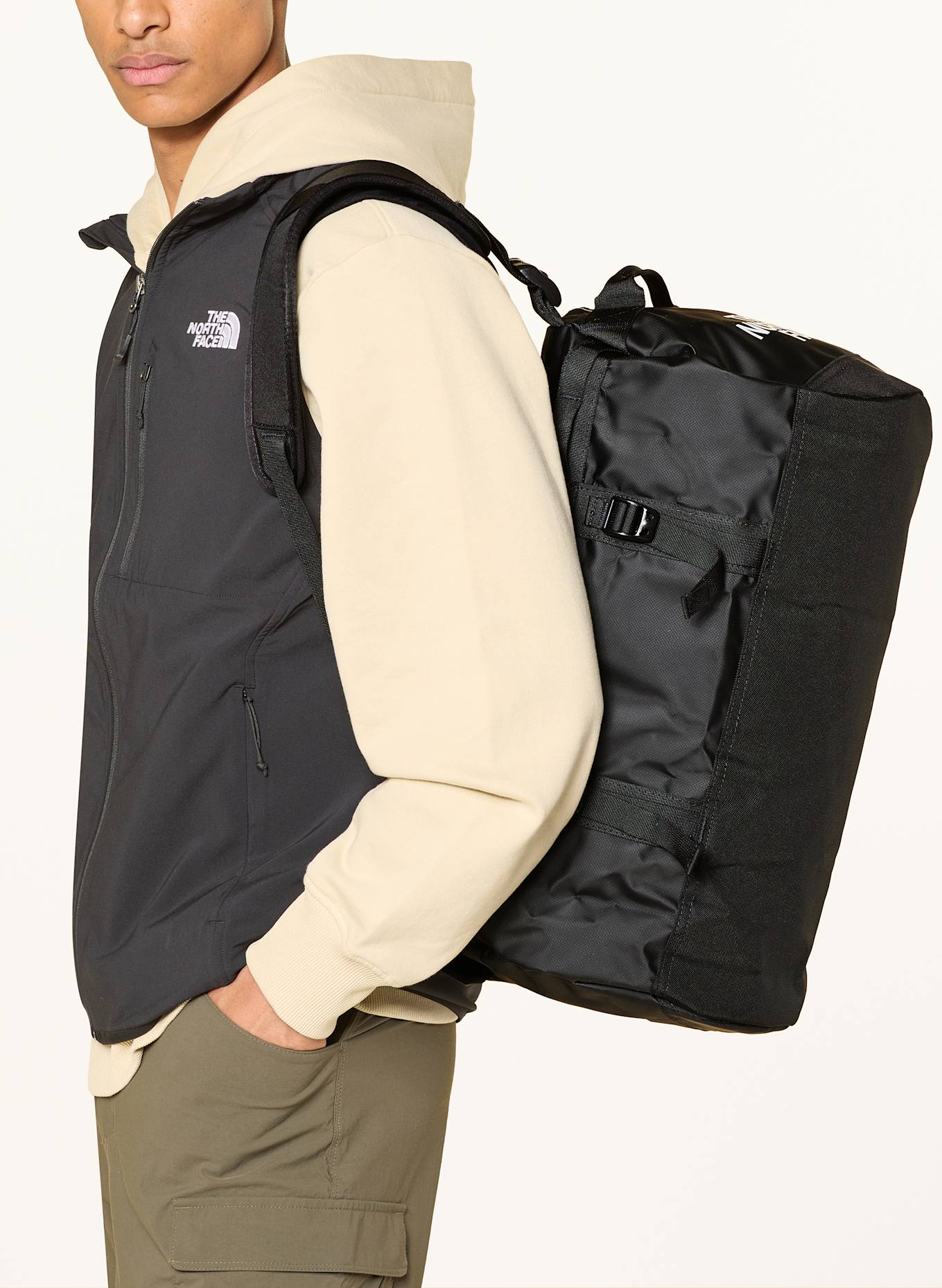 THE NORTH FACE Reisetasche BASE CAMP XS: SCHWARZ/ WEISS