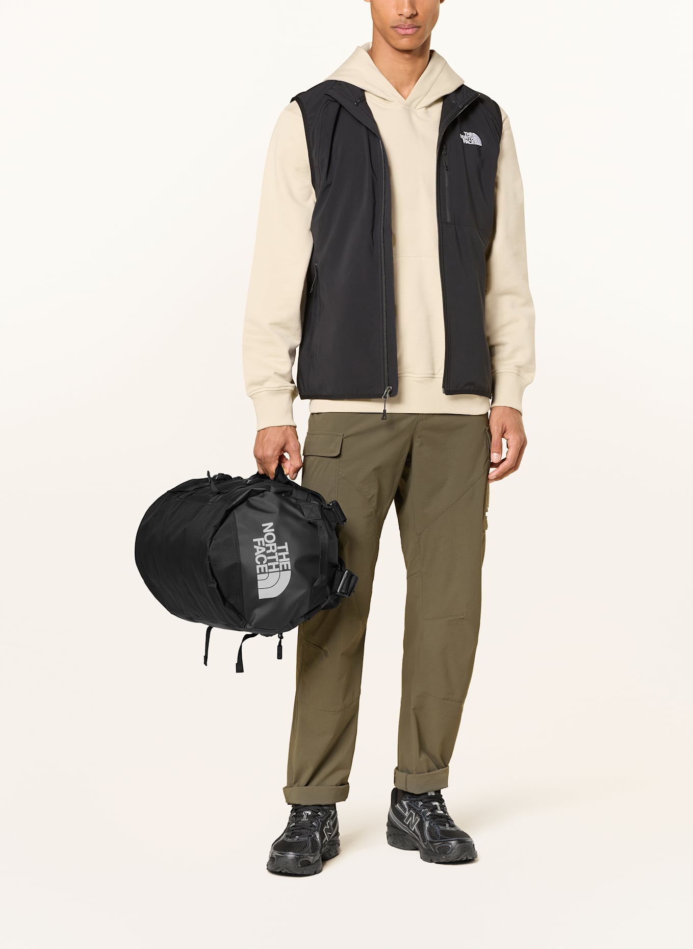 THE NORTH FACE Reisetasche BASE CAMP XS: SCHWARZ/ WEISS