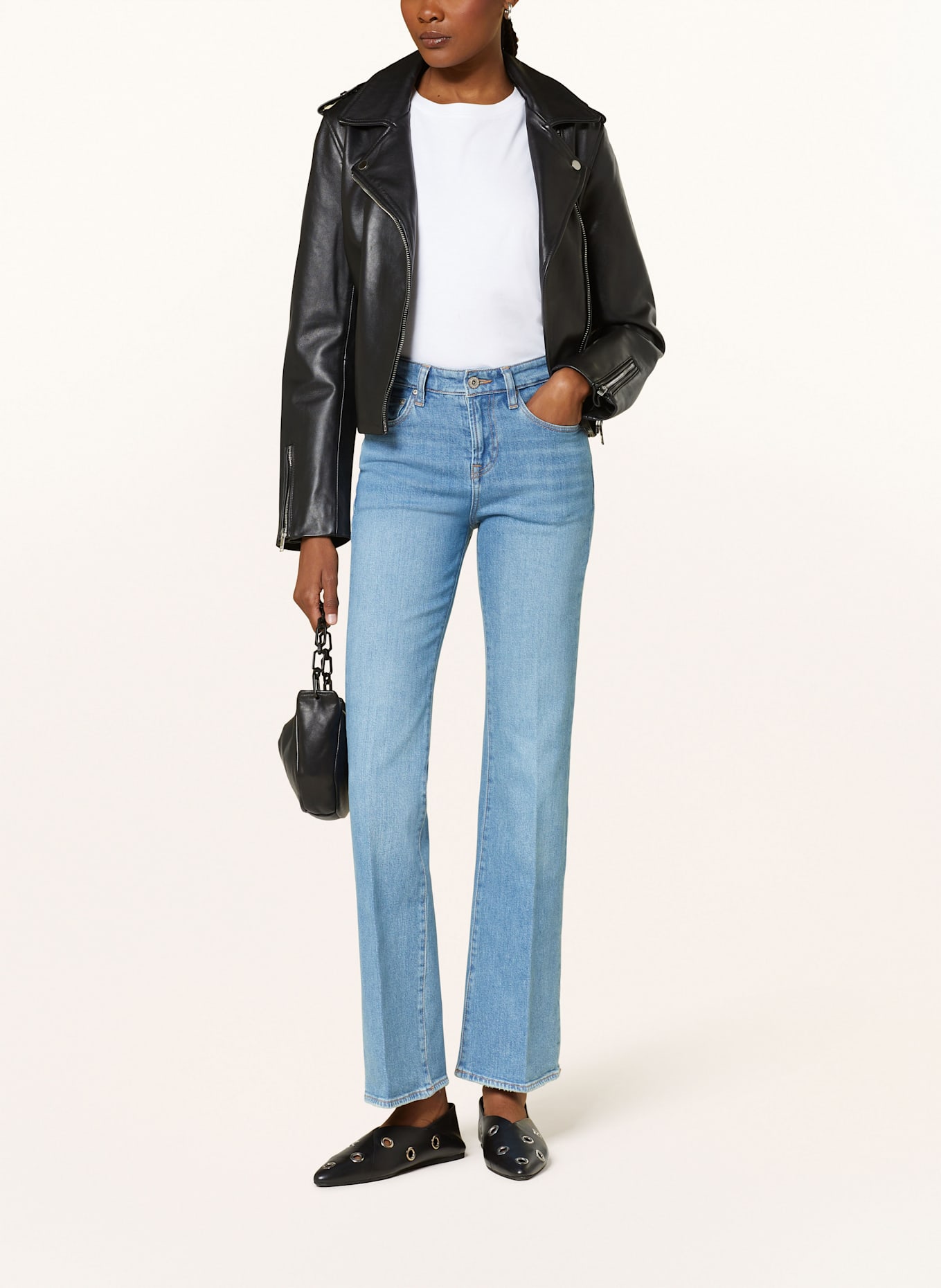 AG Jeans Bootcut džíny SOPHIE: Blue Woven V-neck Dress