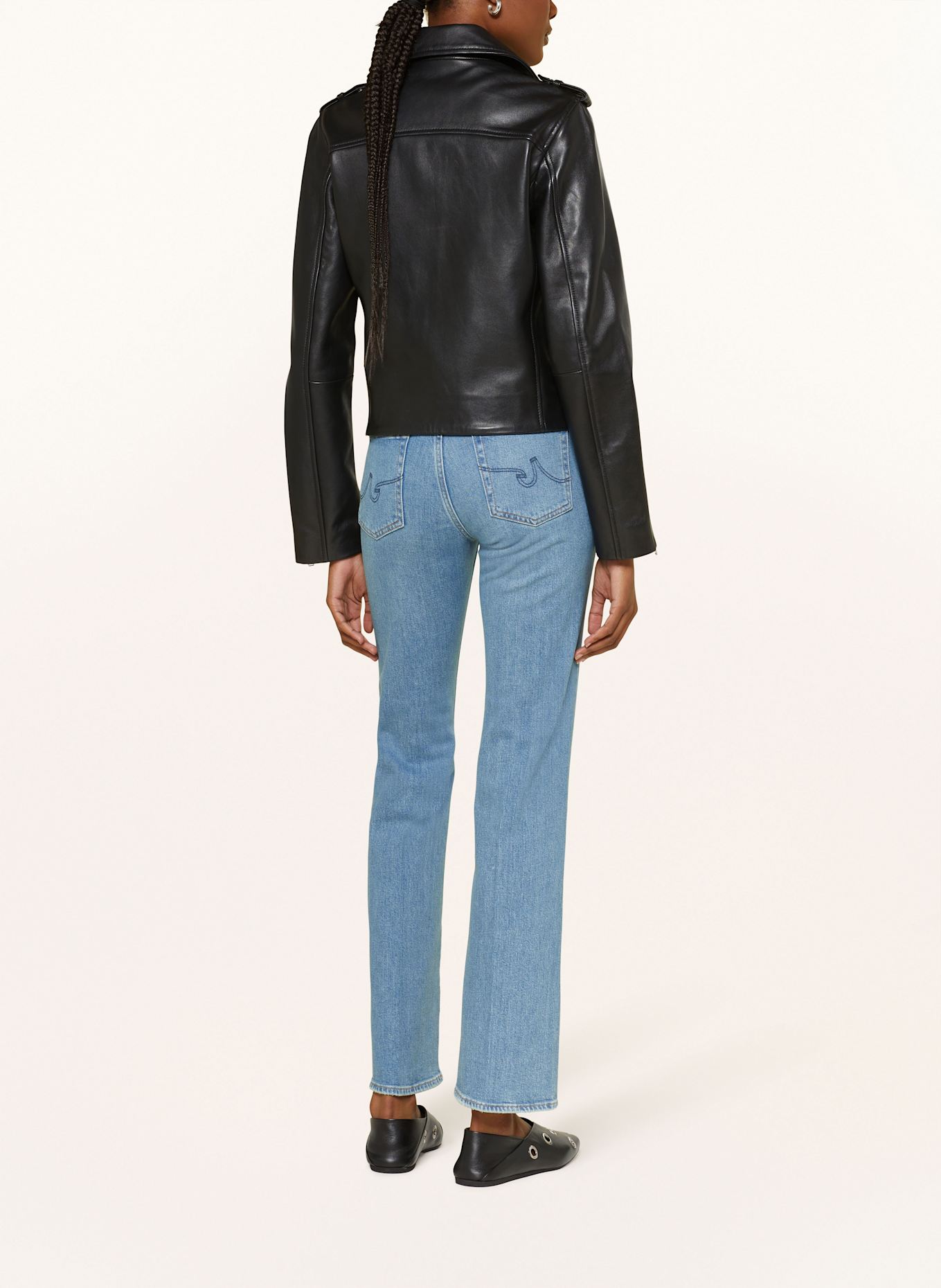 AG Jeans Bootcut džíny SOPHIE: Blue Woven V-neck Dress