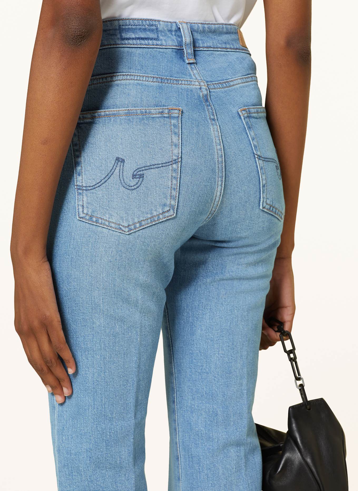 AG Jeans Bootcut džíny SOPHIE: Blue Woven V-neck Dress