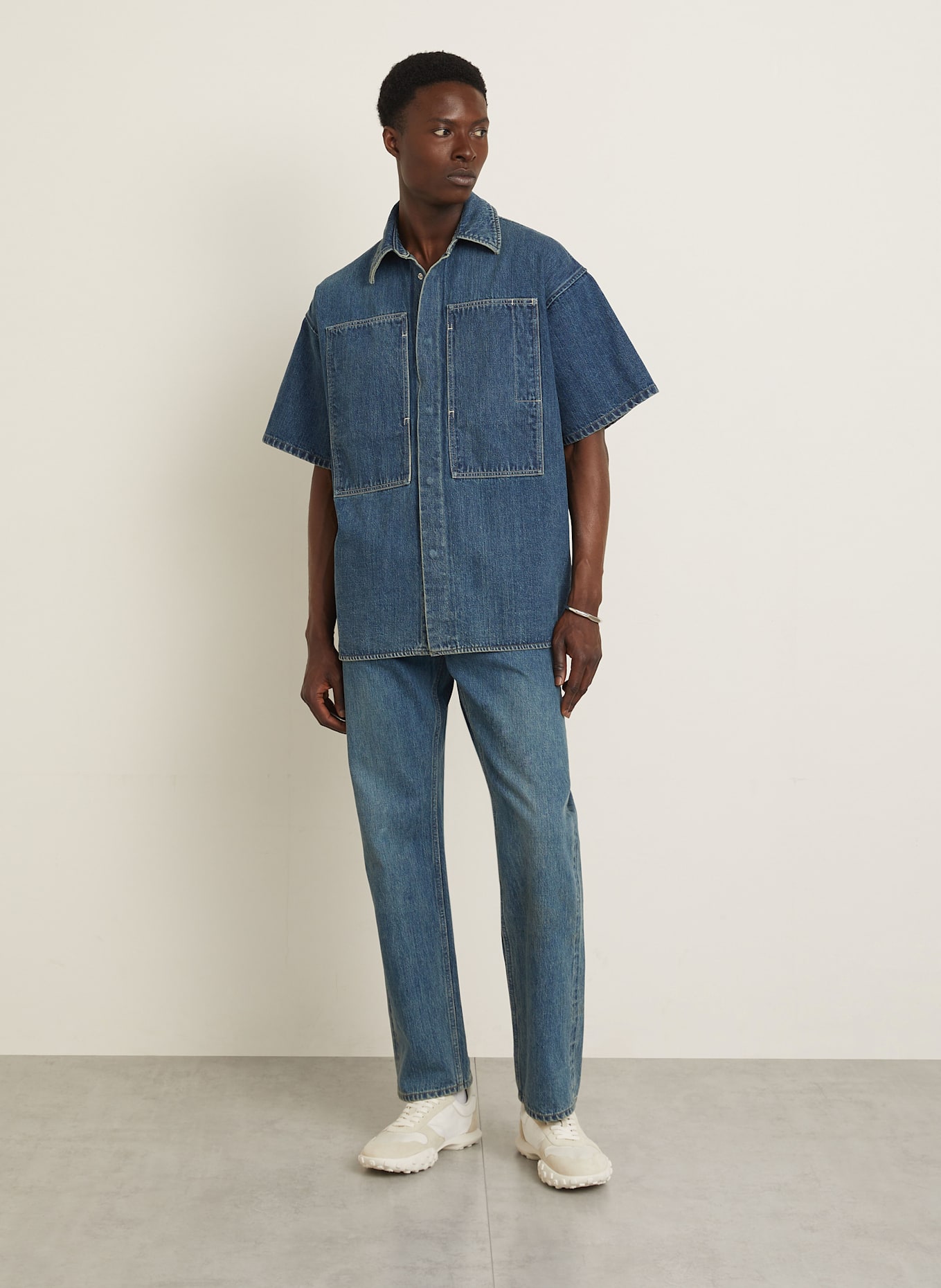 JIL SANDER Jeans-Overjacket: BLAU