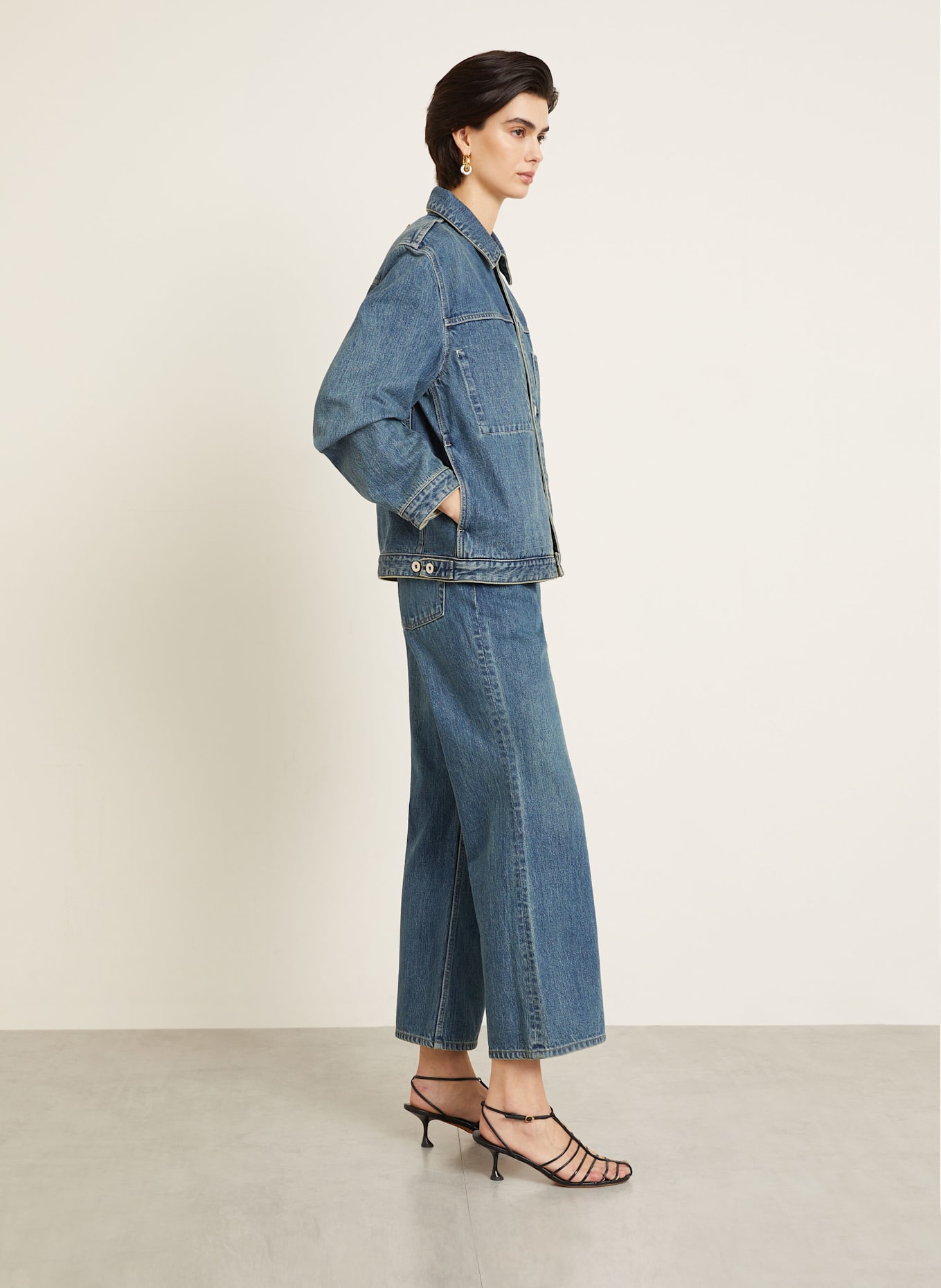 JIL SANDER 7/8-Jeans: 420 NAVY BLUE