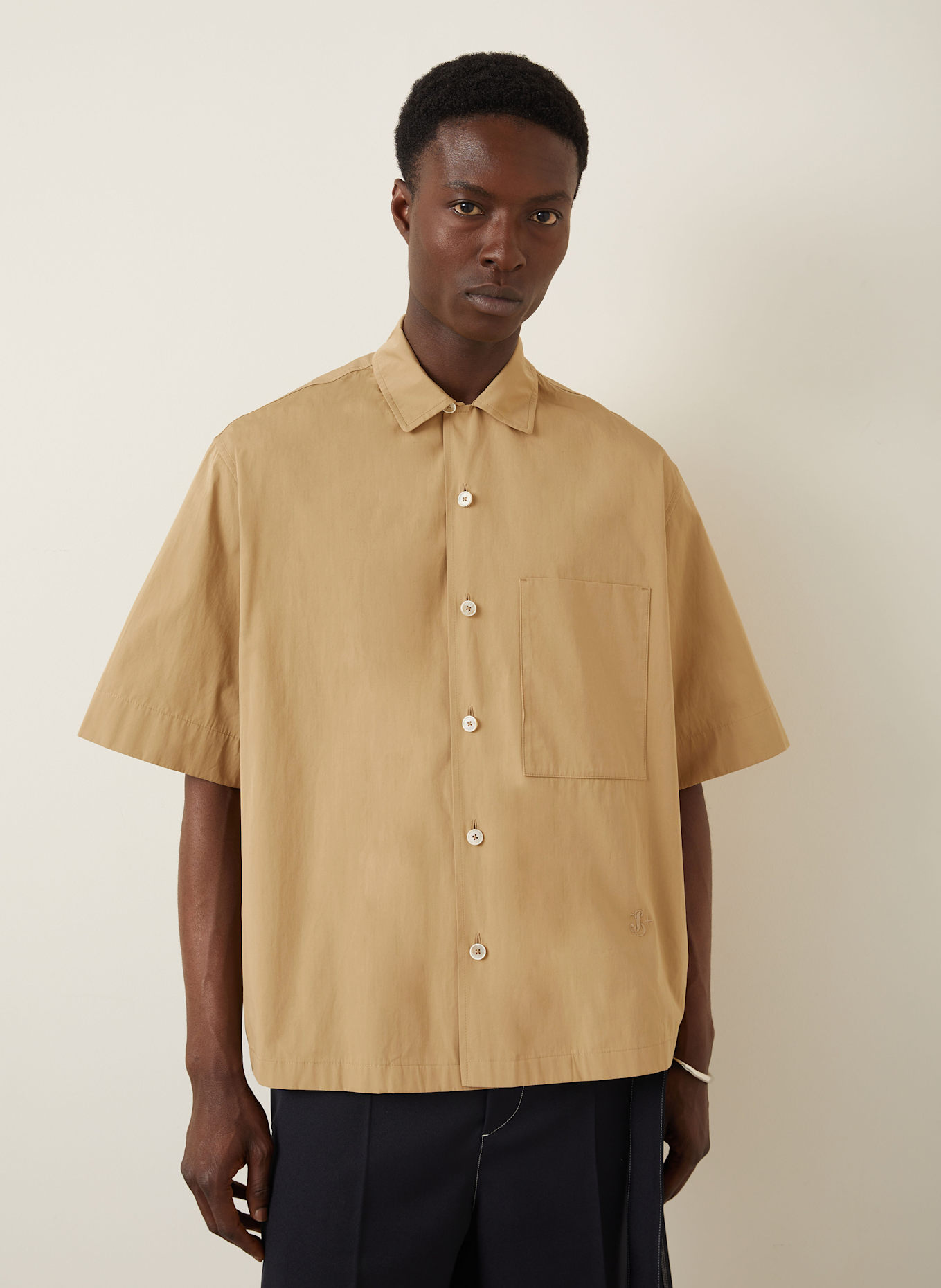JIL SANDER Resorthemd Comfort Fit: CAMEL