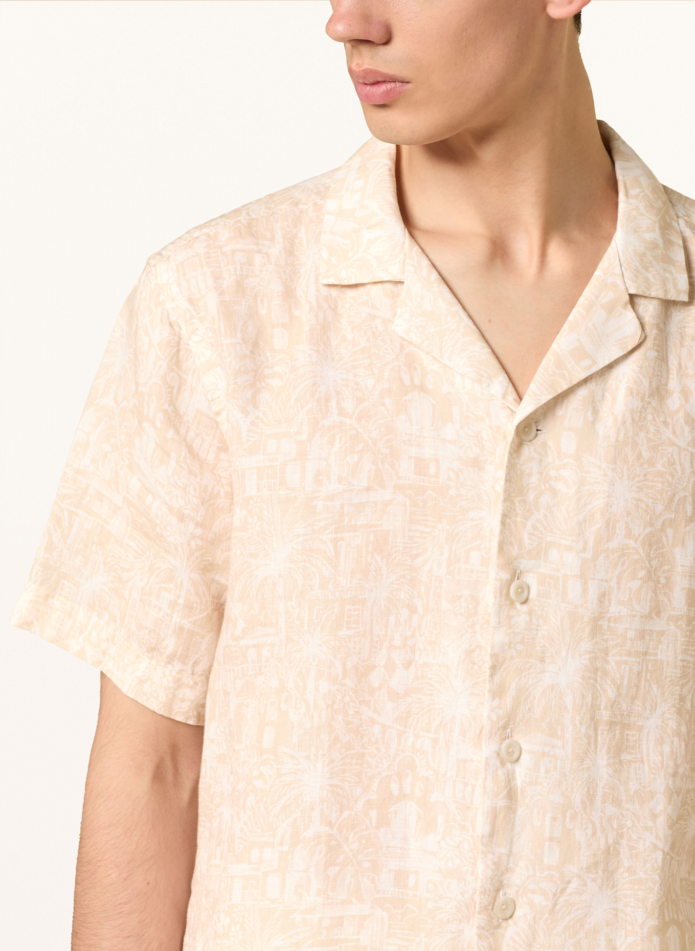 ETON Resorthemd Medium Fit aus Leinen: ECRU