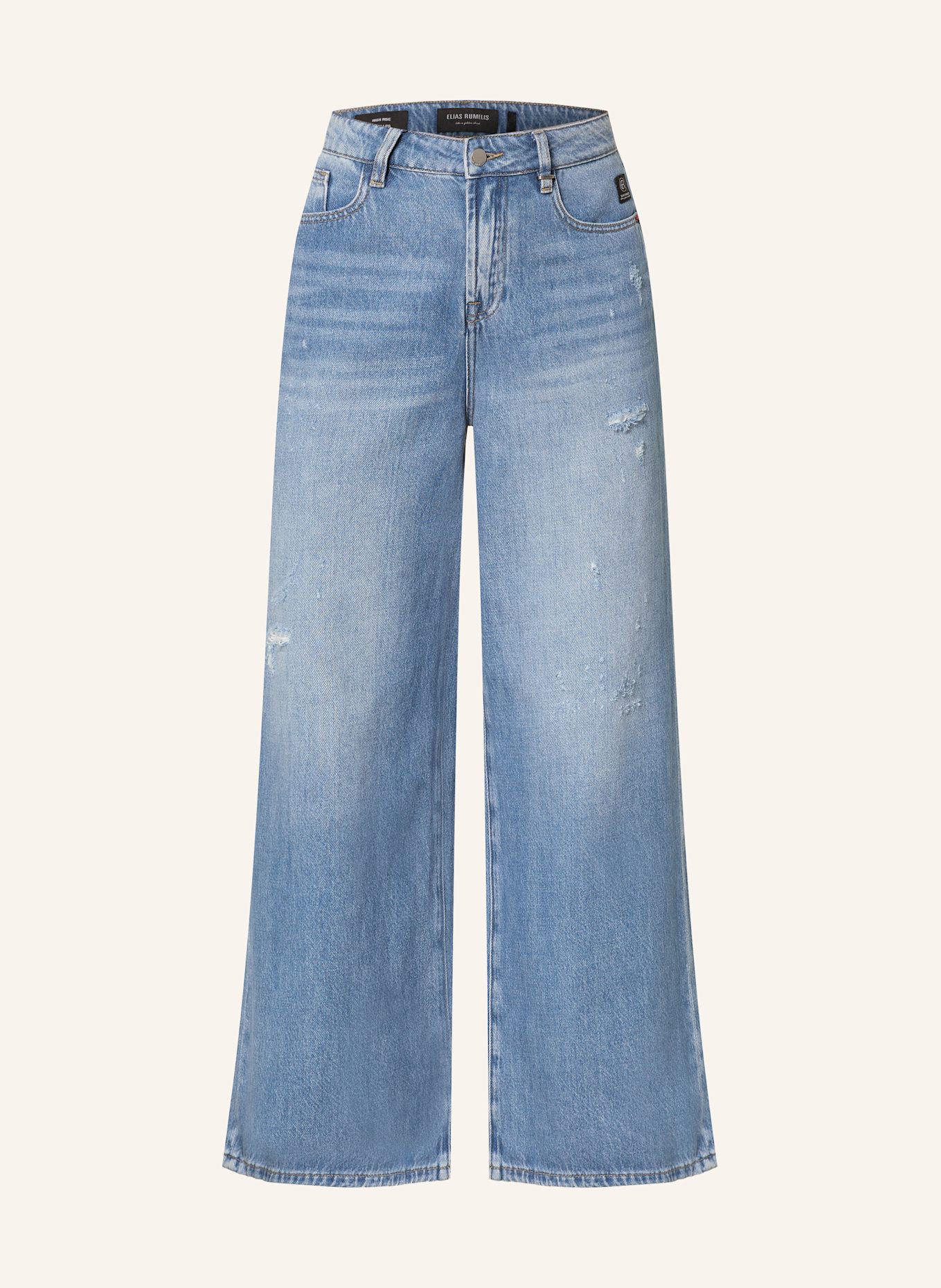 ELIAS RUMELIS Jeansy wide leg ER KALEA: 1276 iron blue