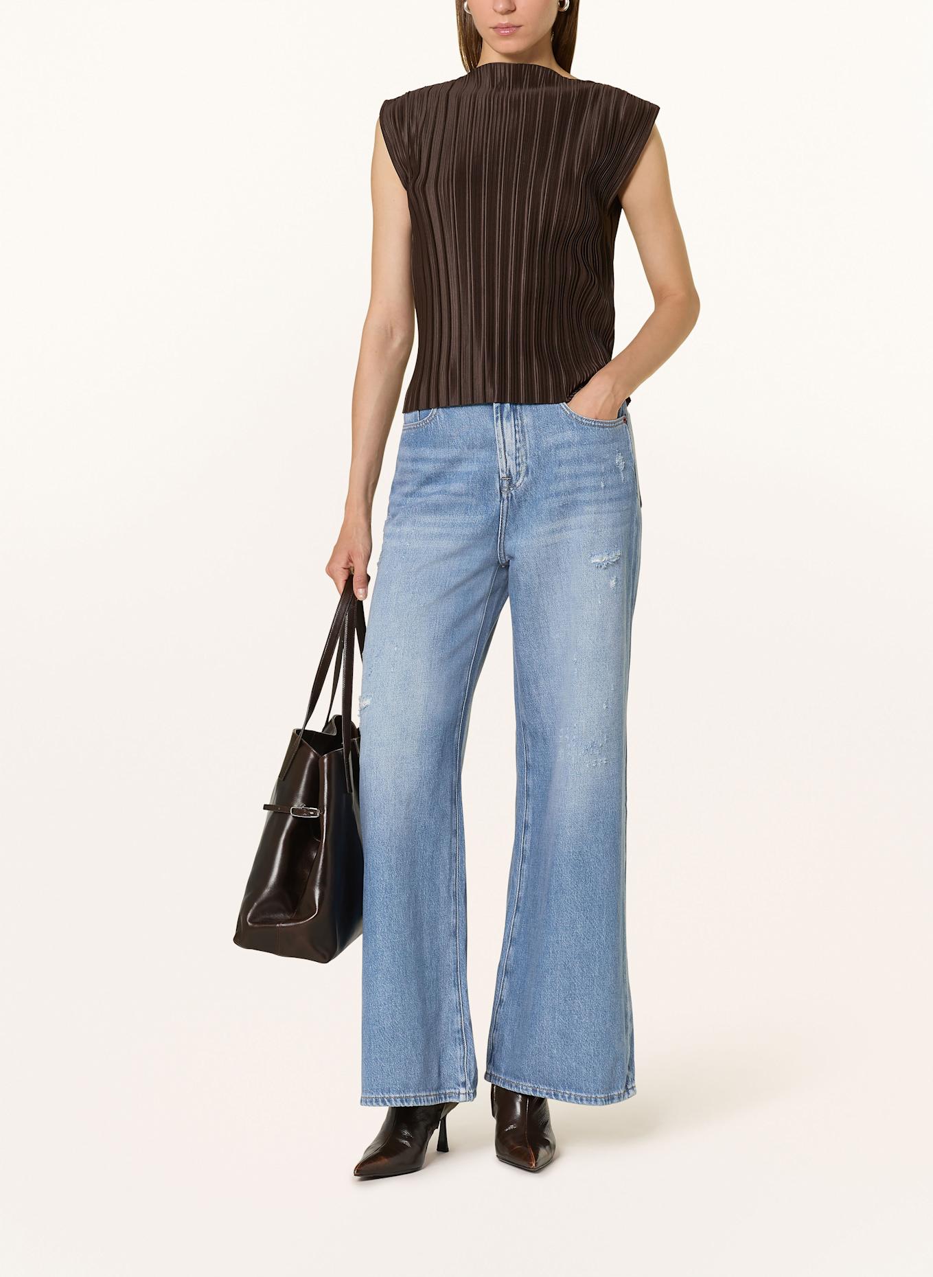ELIAS RUMELIS Jeansy wide leg ER KALEA: 1276 iron blue