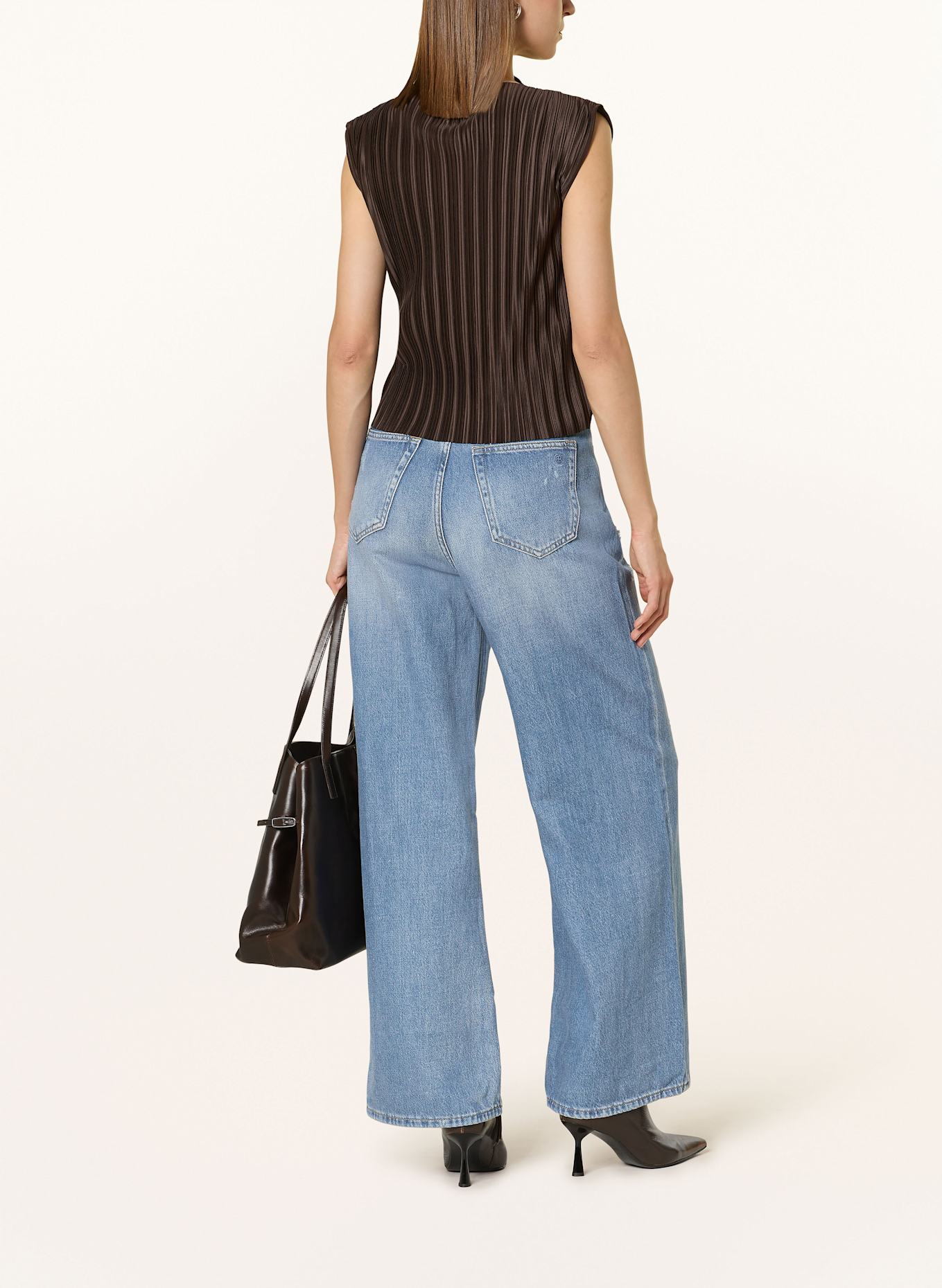 ELIAS RUMELIS Jeansy wide leg ER KALEA: 1276 iron blue