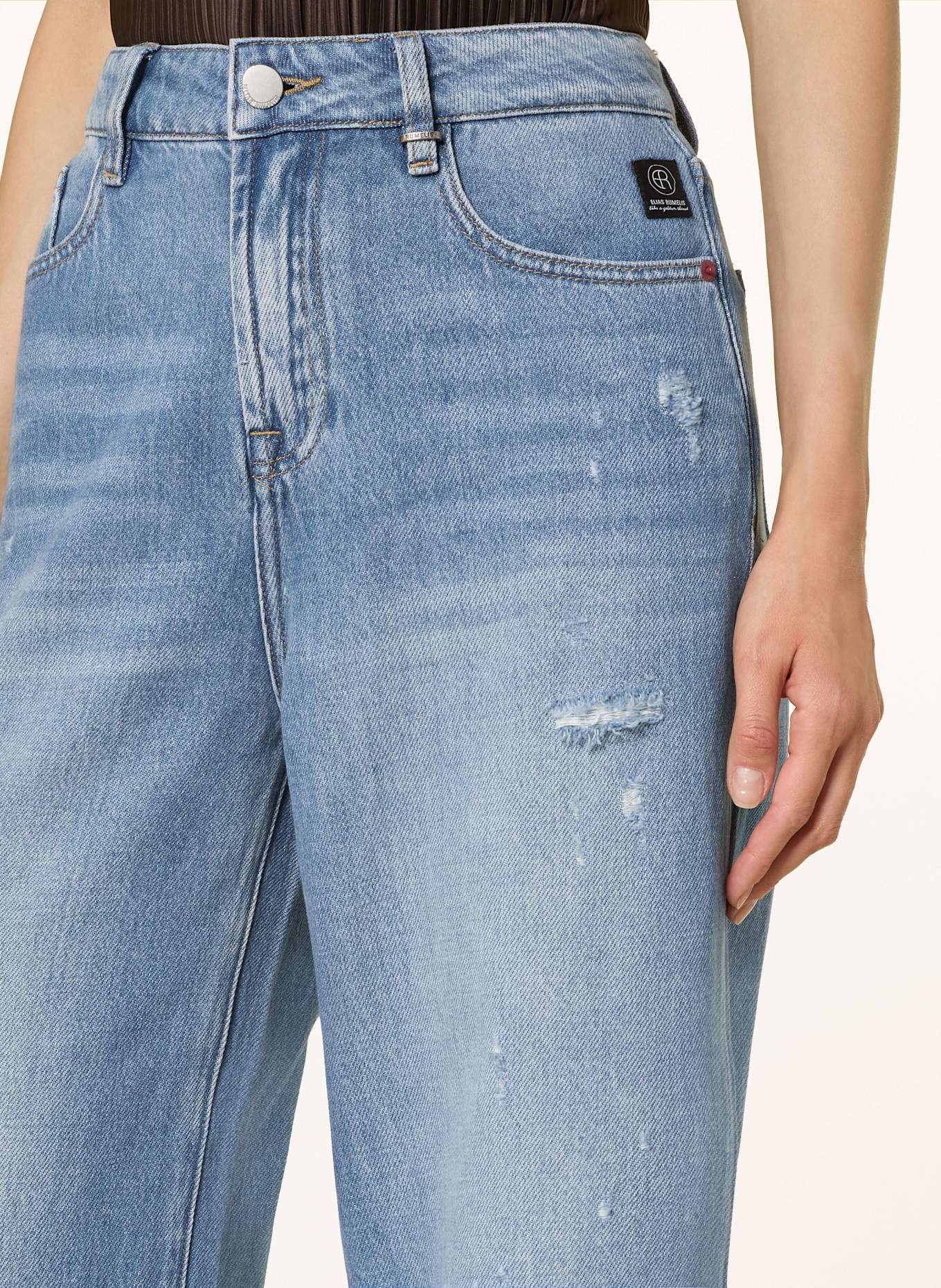 ELIAS RUMELIS Jeansy wide leg ER KALEA: 1276 iron blue