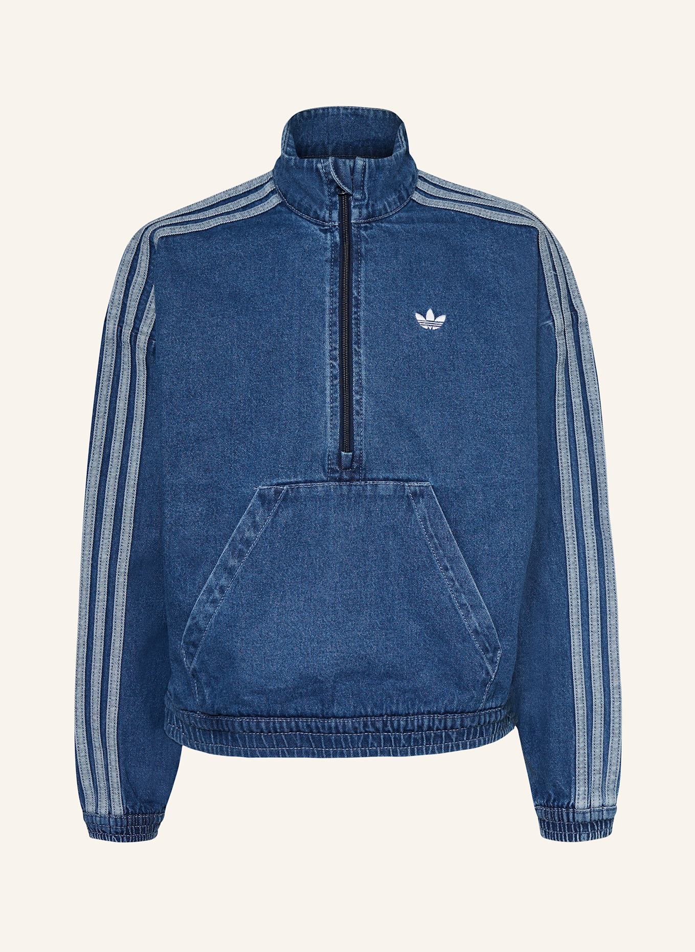 adidas Originals Jeansowy sweter typu troyer: NIEBIESKI