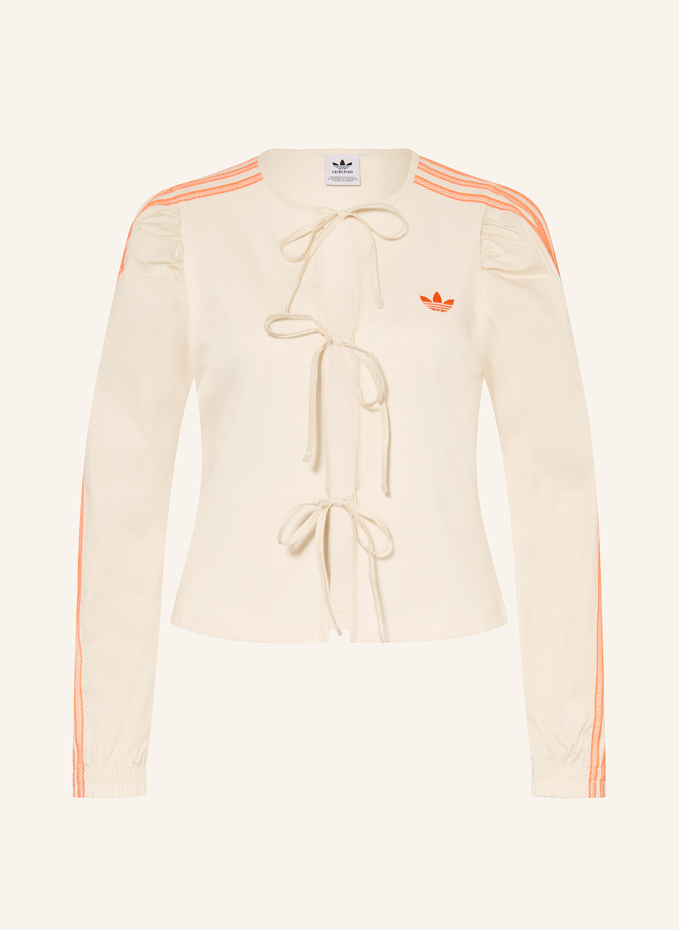 adidas Originals Blouse ORIGINALS SUMMER GLOW: ECRU / ORANGE