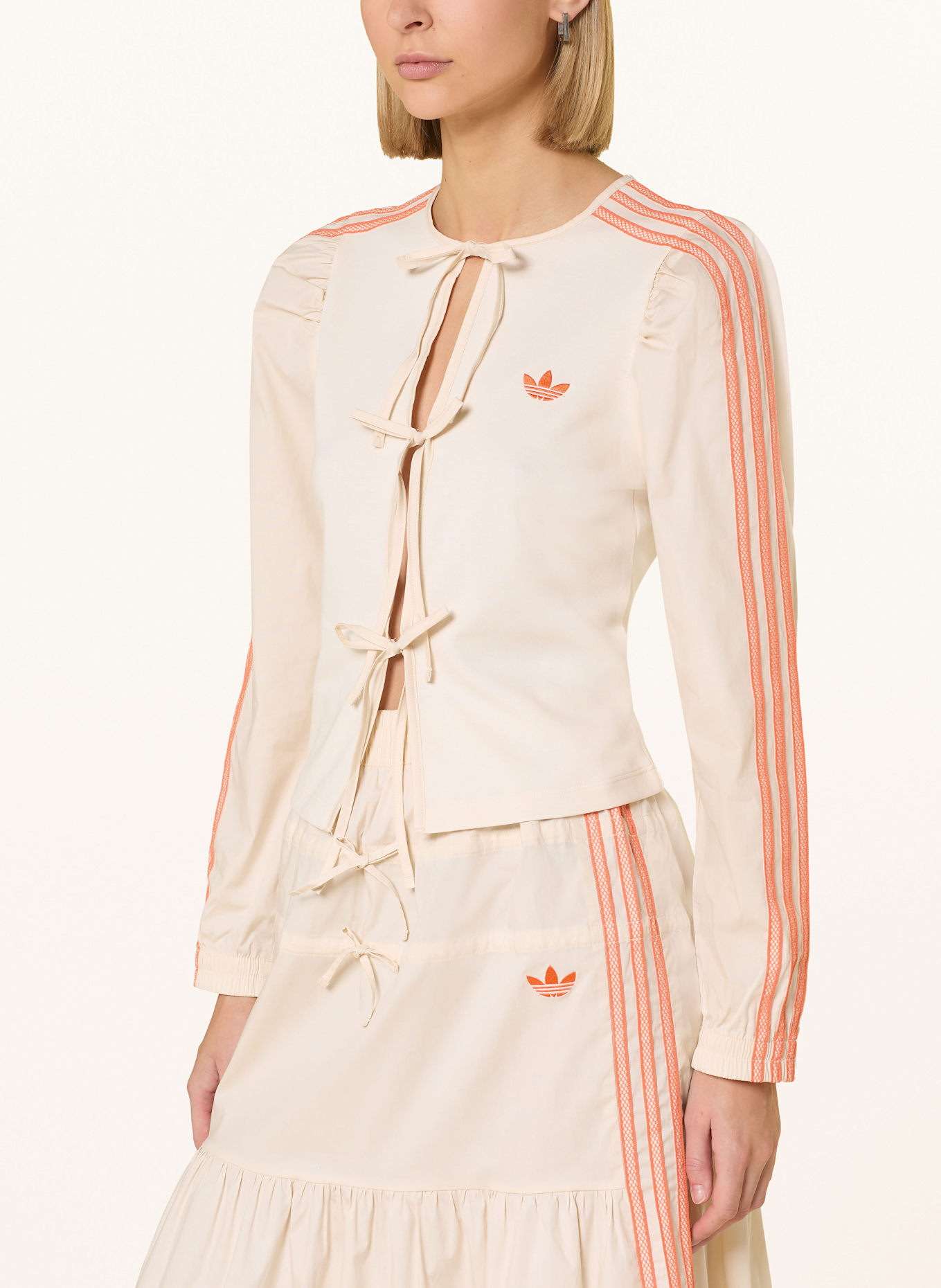 adidas Originals Blouse ORIGINALS SUMMER GLOW in ecru/ orange