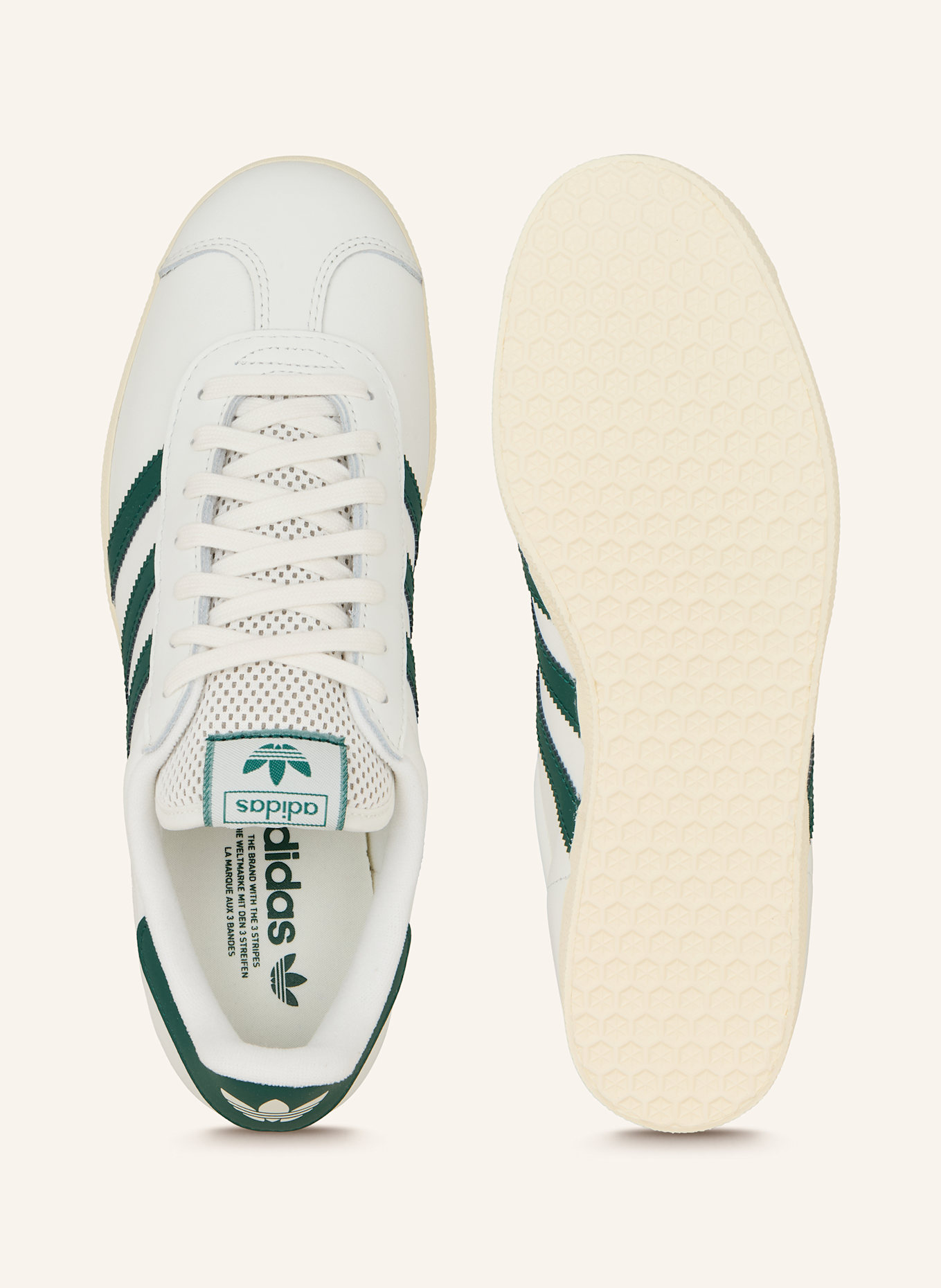 adidas Originals Sneaker GAZELLE: ECRU/ WEISS/ GRÜN