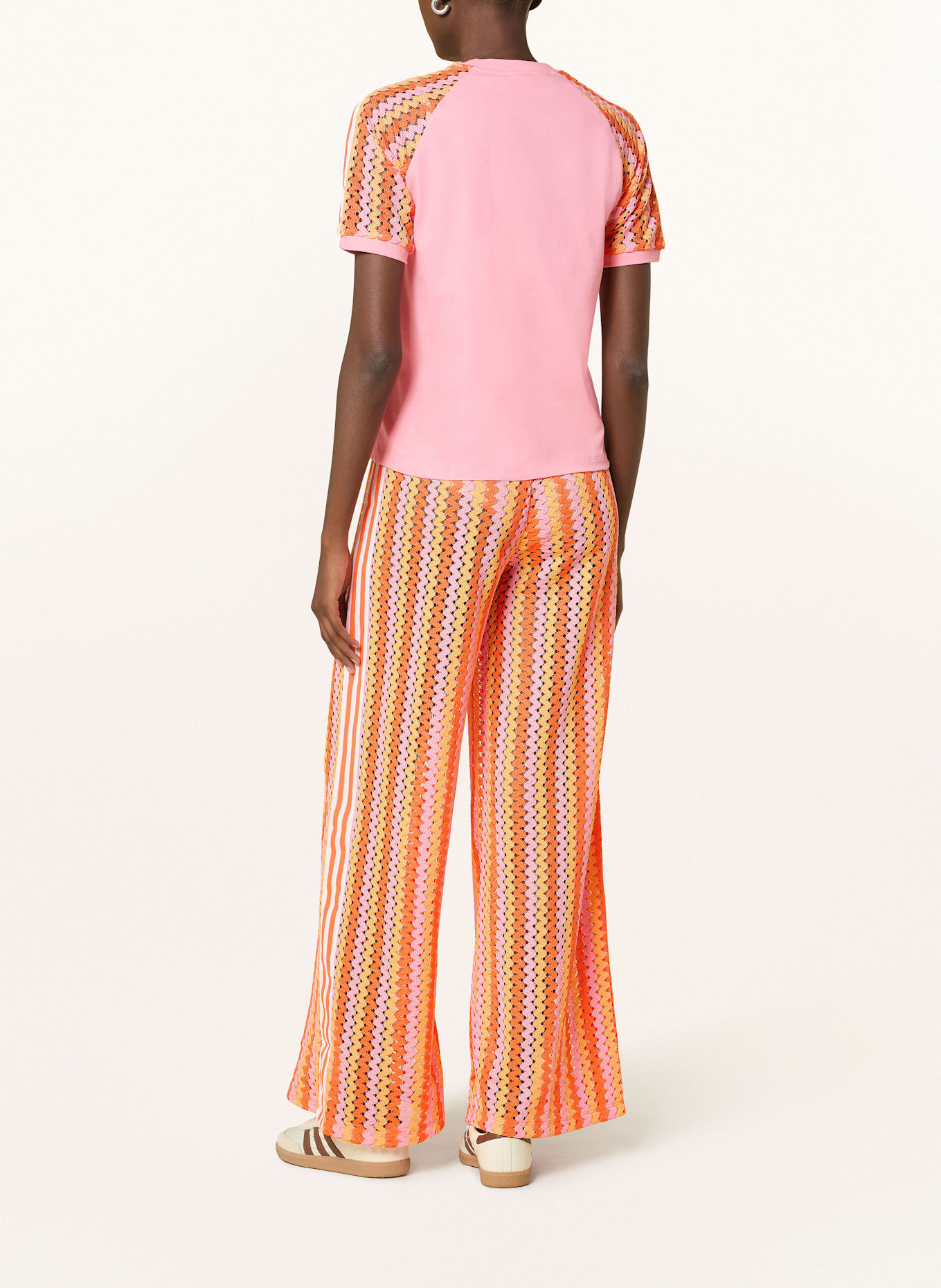 adidas Originals T-Shirt ORIGINALS SUMMER GLOW CALI im Materialmix: ROSA / ORANGE