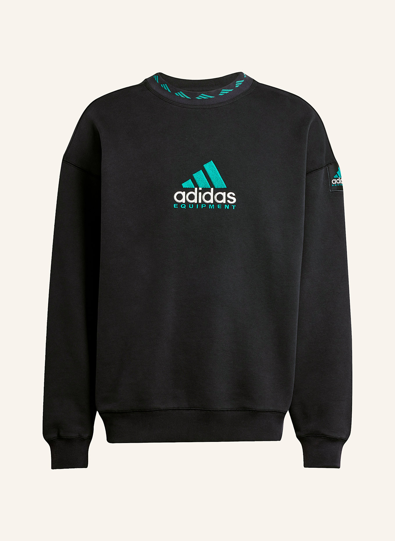 adidas Originals Mikina EQUIPMENT WASHED: ČERNÁ