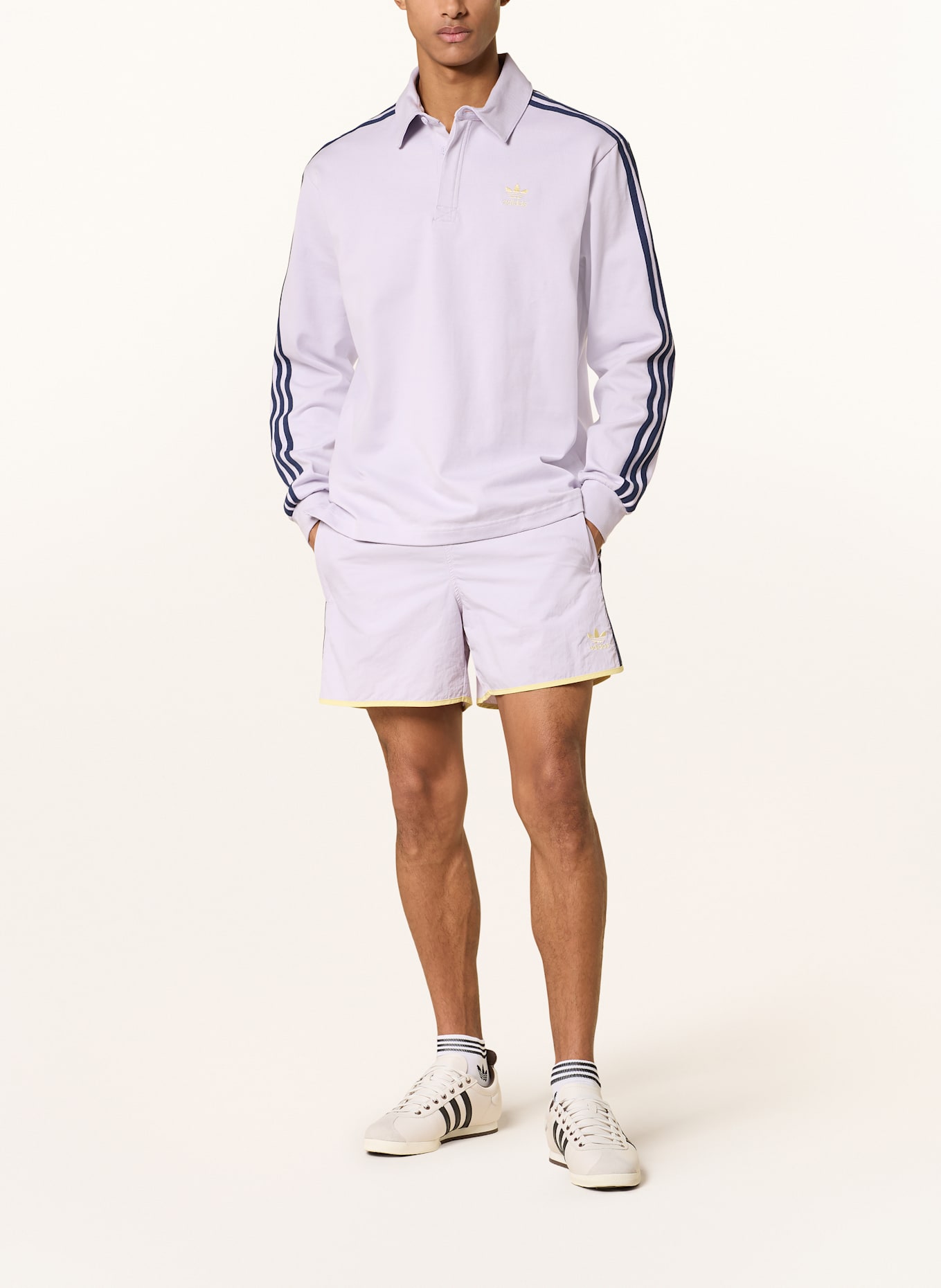 adidas Originals Short ADICOLOR CLASSIC SPRINTER: LILAS CLAIR / BLEU FONCÉ / JAUNE CLAIR