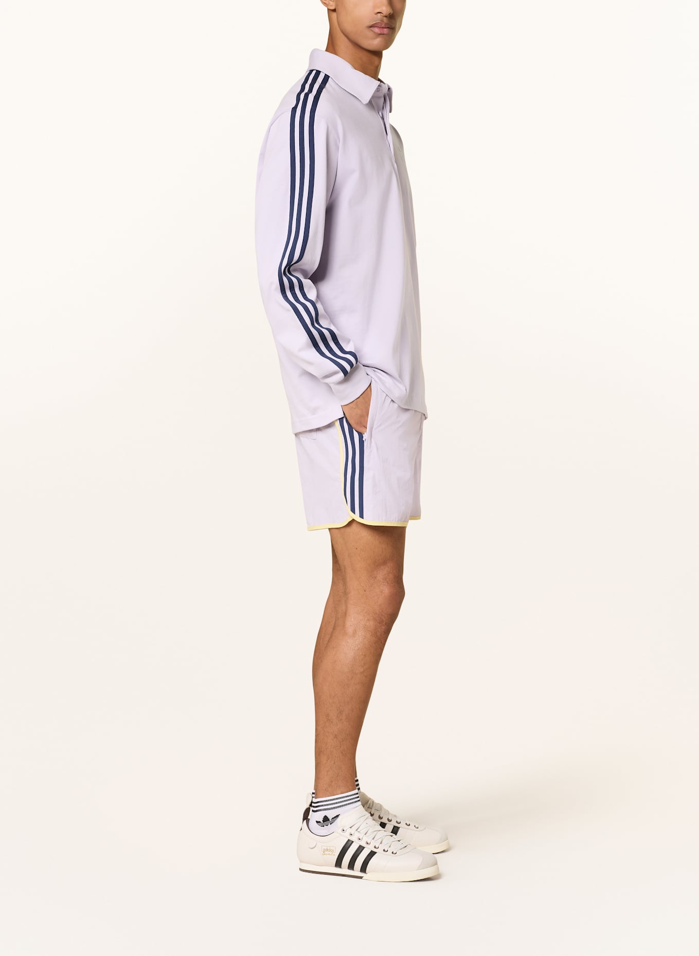 adidas Originals Short ADICOLOR CLASSIC SPRINTER: LILAS CLAIR / BLEU FONCÉ / JAUNE CLAIR