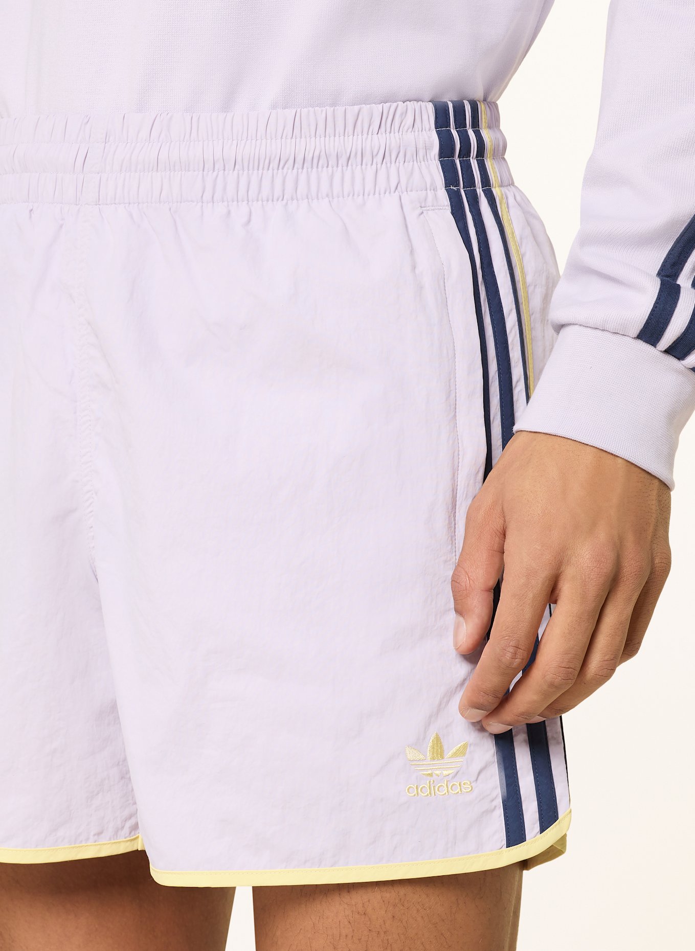 adidas Originals Short ADICOLOR CLASSIC SPRINTER: LILAS CLAIR / BLEU FONCÉ / JAUNE CLAIR