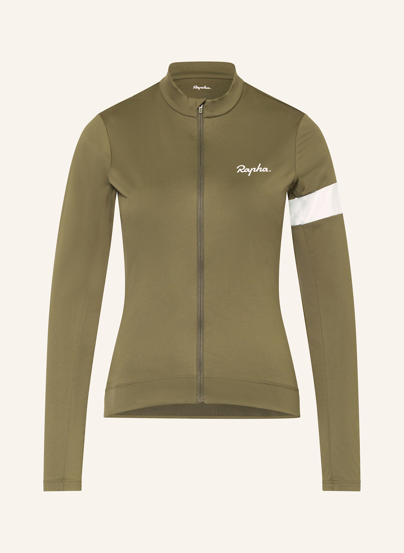 Rapha Radtrikot CORE THERMAL LONG: OLIV / WEISS
