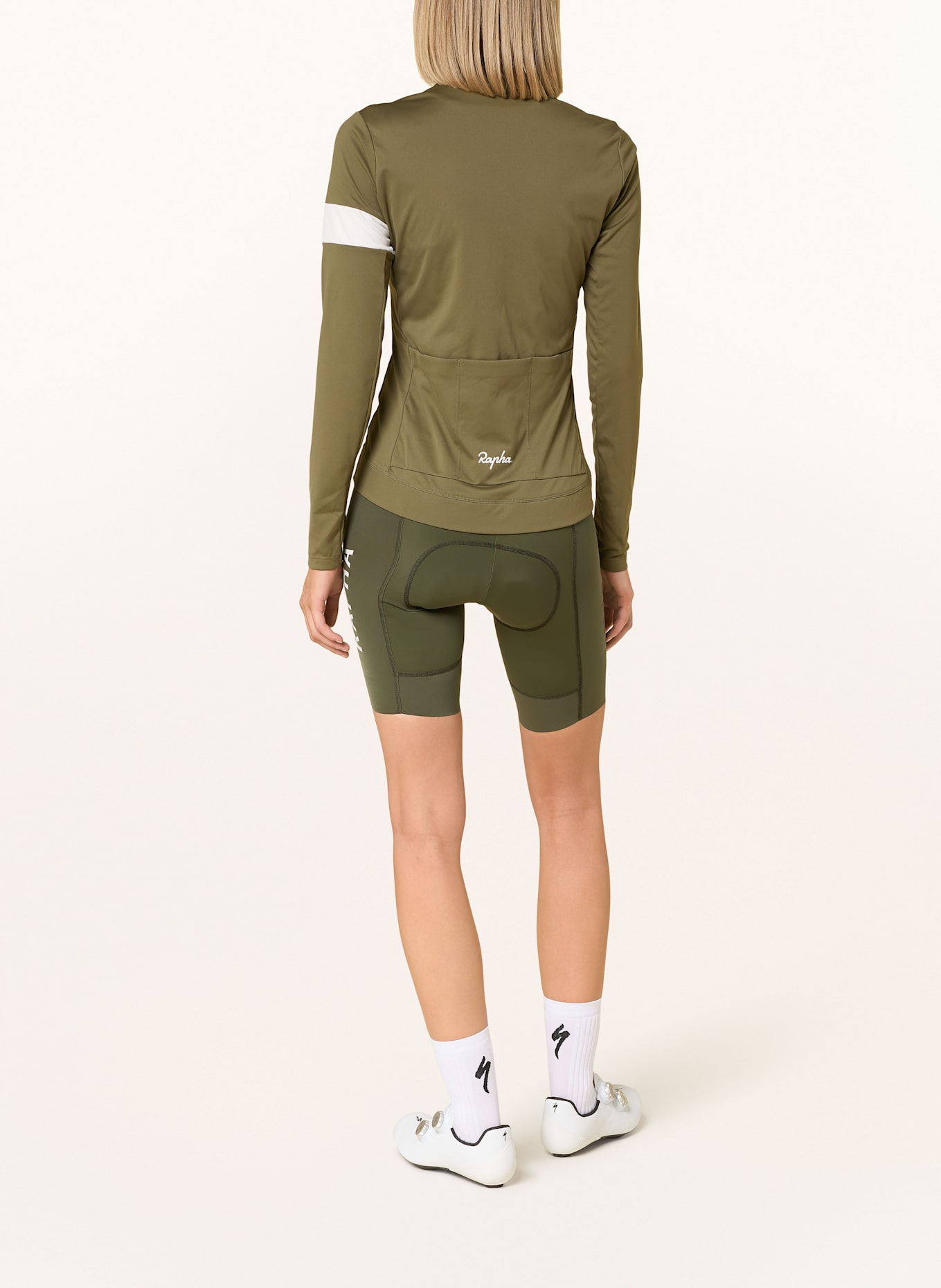 Rapha Radtrikot CORE THERMAL LONG: OLIV / WEISS