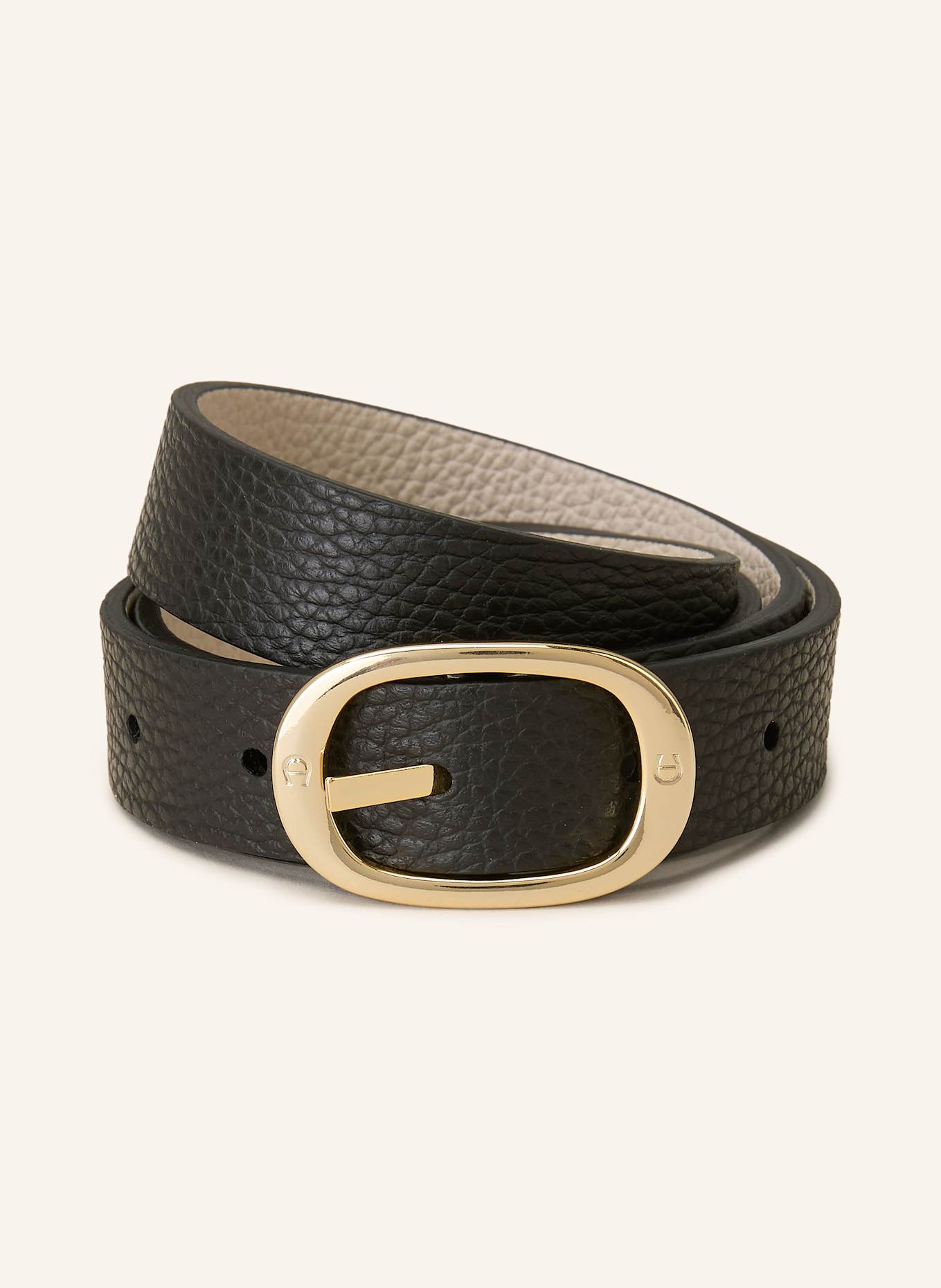 AIGNER Ledergürtel CASUAL zum Wenden: SCHWARZ