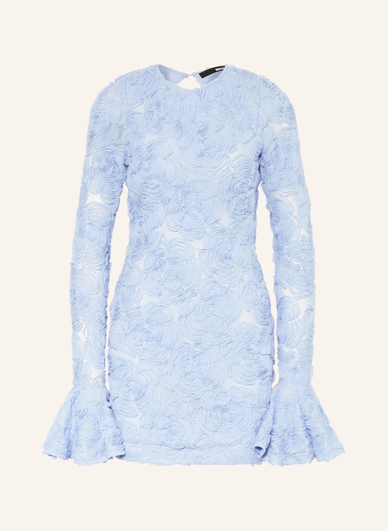 ROTATE Cocktailkleid mit Cut-out: HELLBLAU