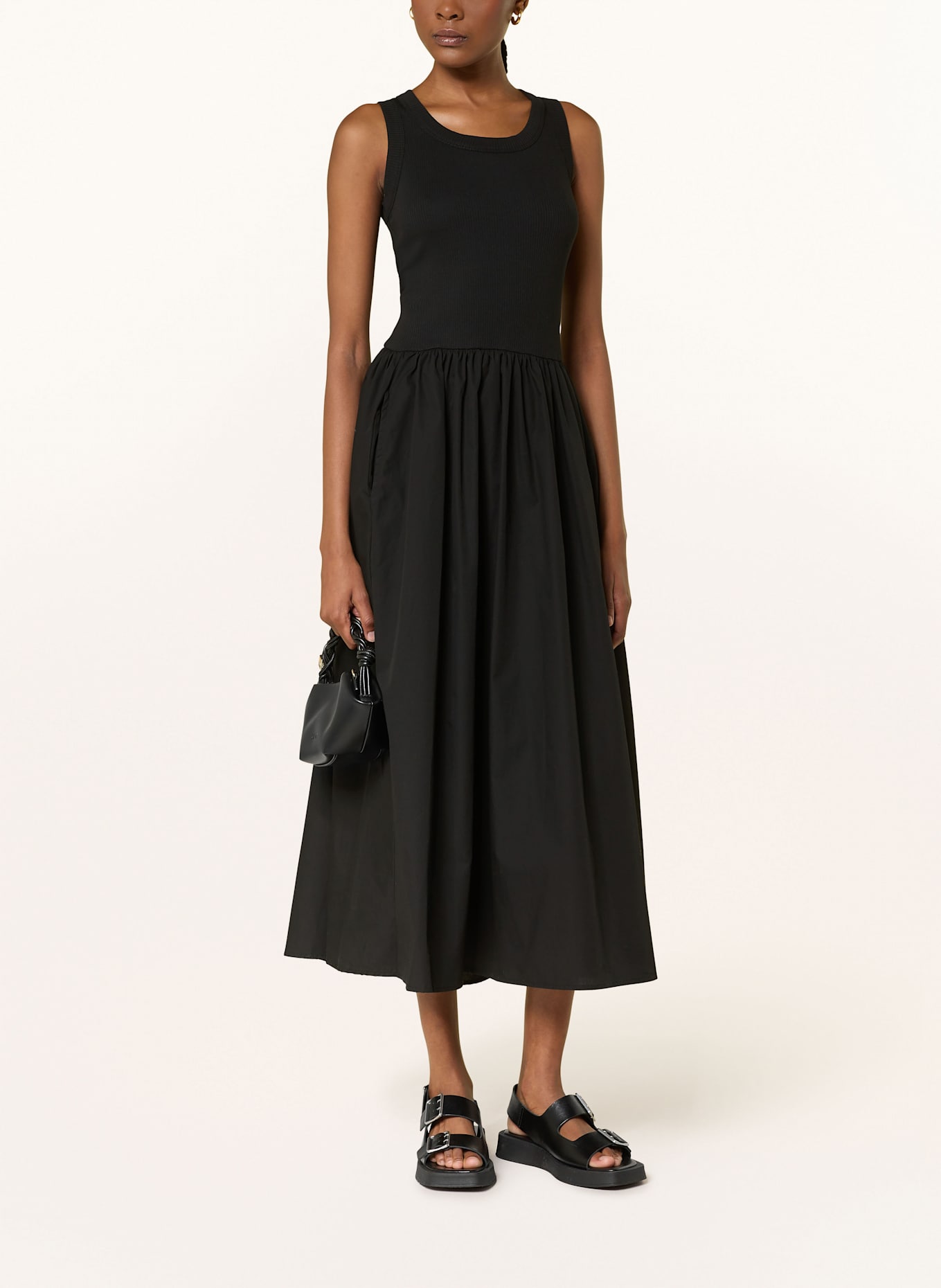 InWear Kleid DAGNAMAIW im Materialmix: SCHWARZ