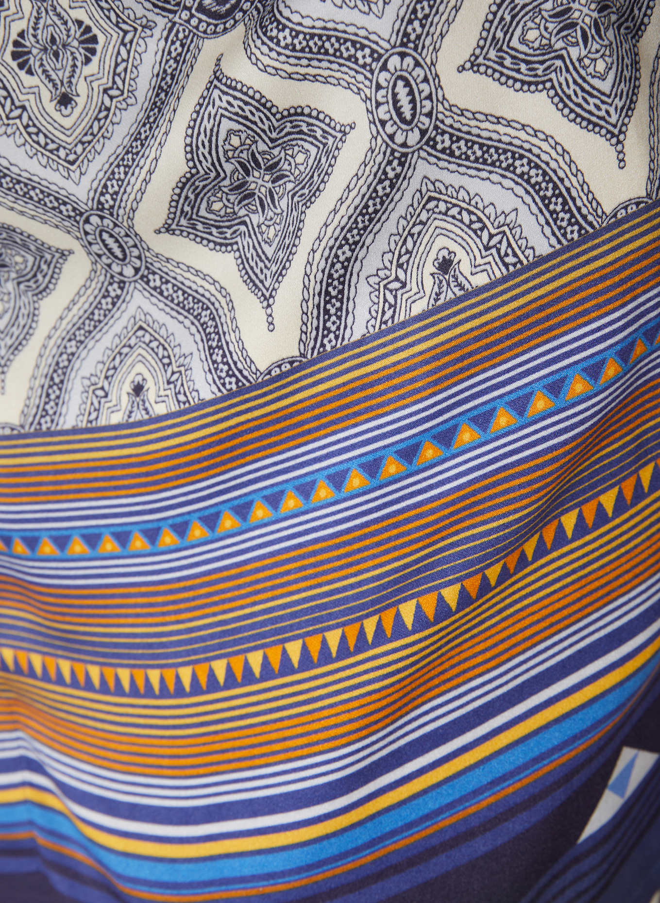 ETRO Hemd Comfort Fit: ECRU / BLAUGRAU / DUNKELBLAU