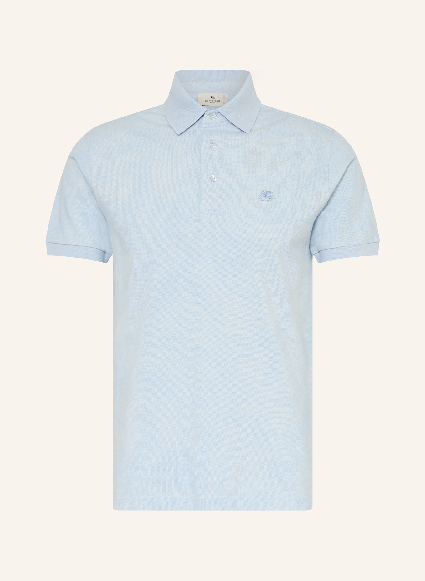 ETRO Piqué polo shirt: LIGHT BLUE