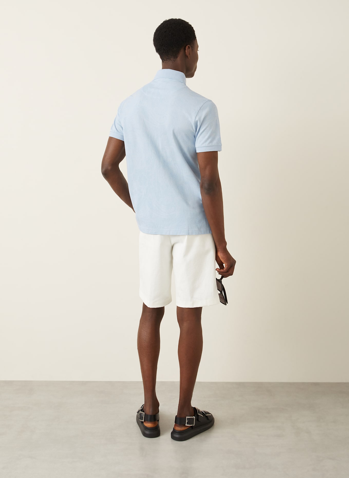 ETRO Piqué polo shirt: LIGHT BLUE