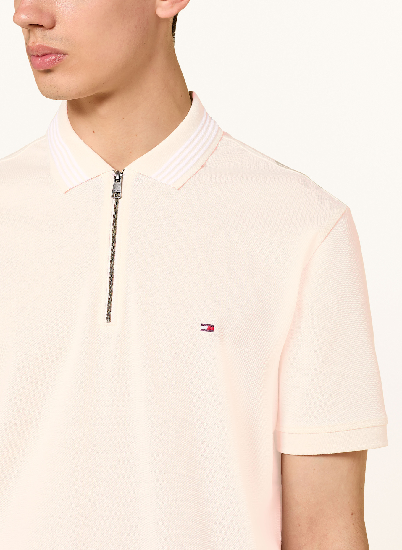 TOMMY HILFIGER Piqué-Poloshirt: ECRU