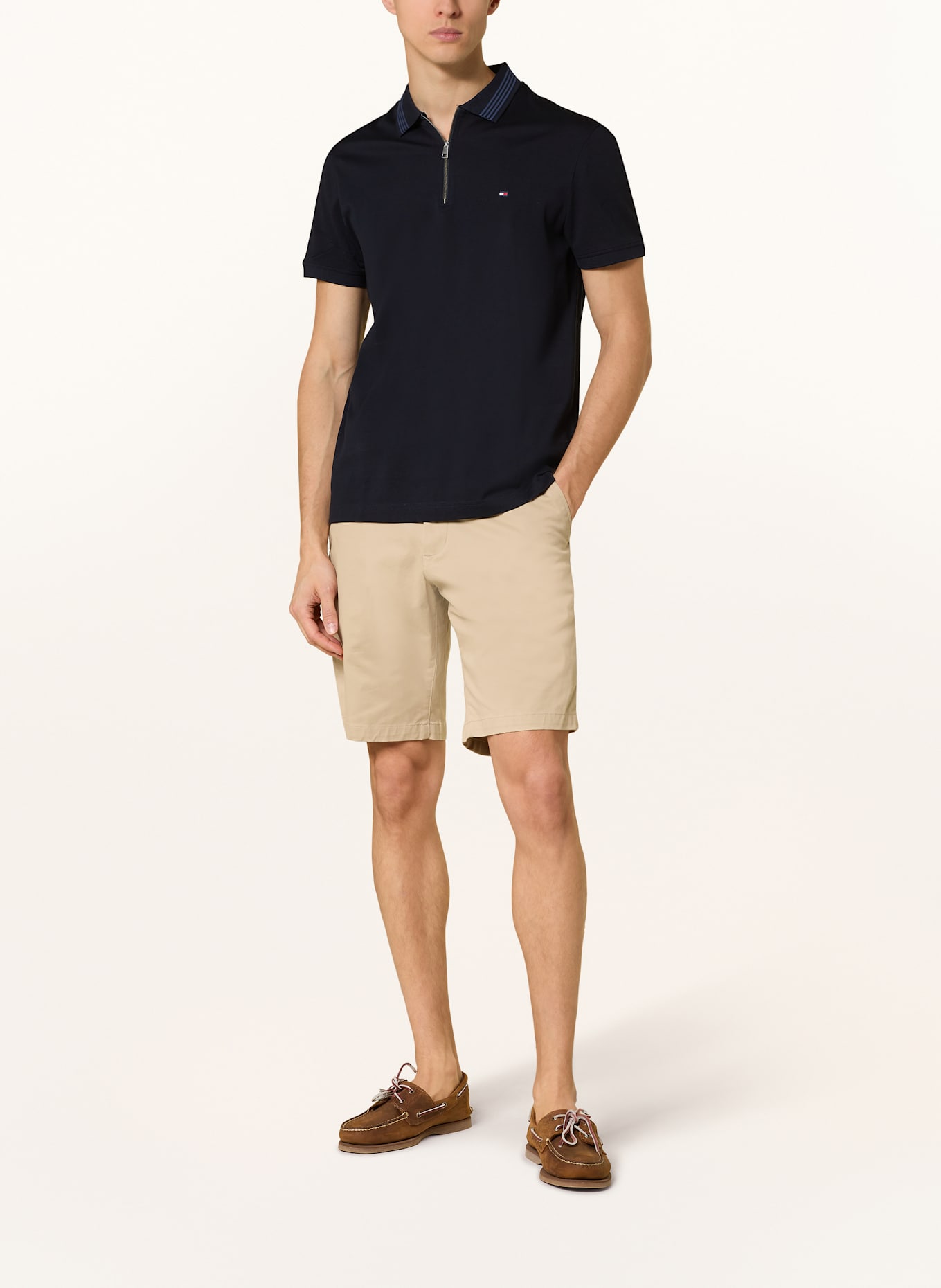 TOMMY HILFIGER Piqué-Poloshirt: DUNKELBLAU