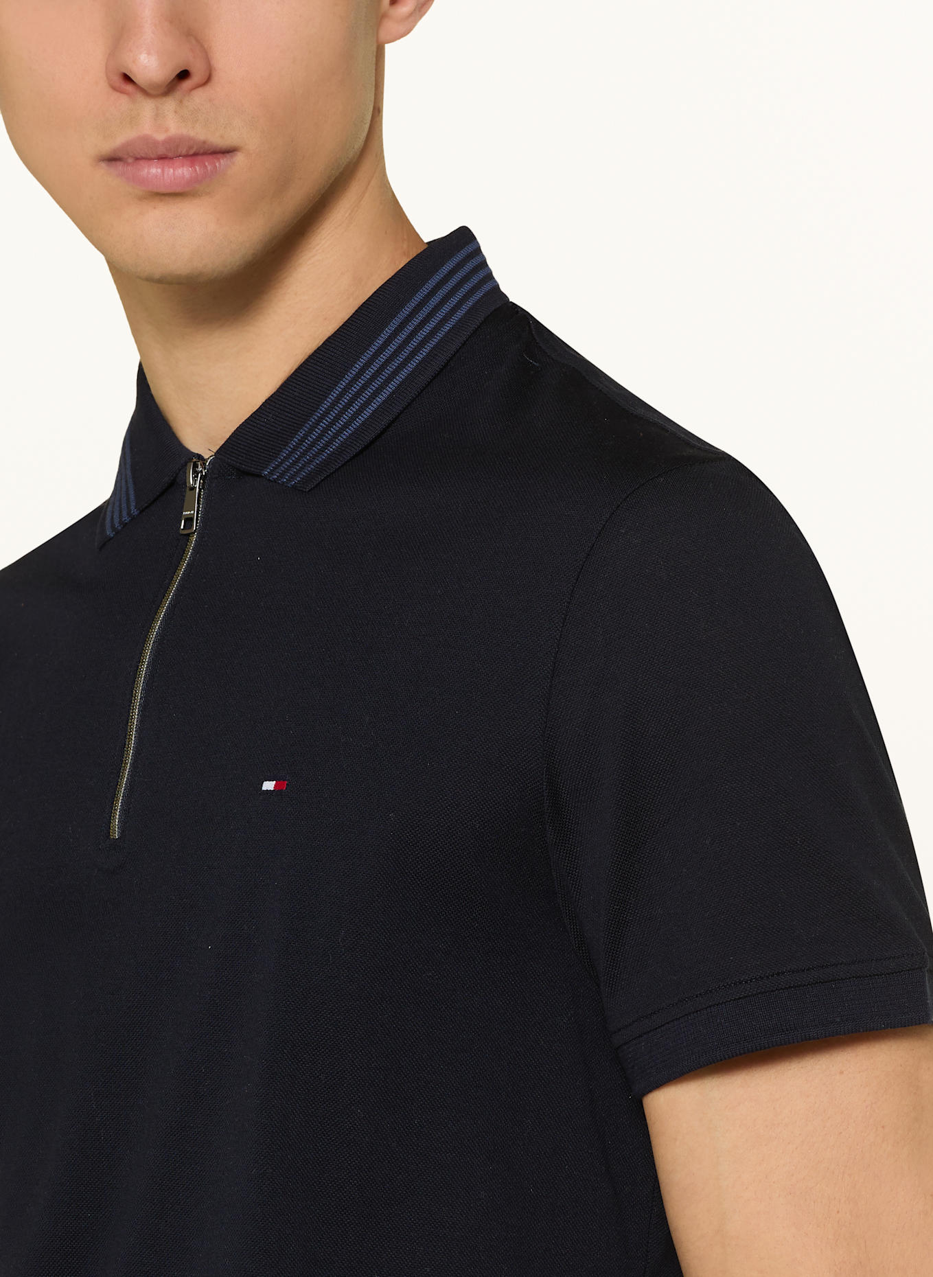 TOMMY HILFIGER Piqué-Poloshirt: DUNKELBLAU