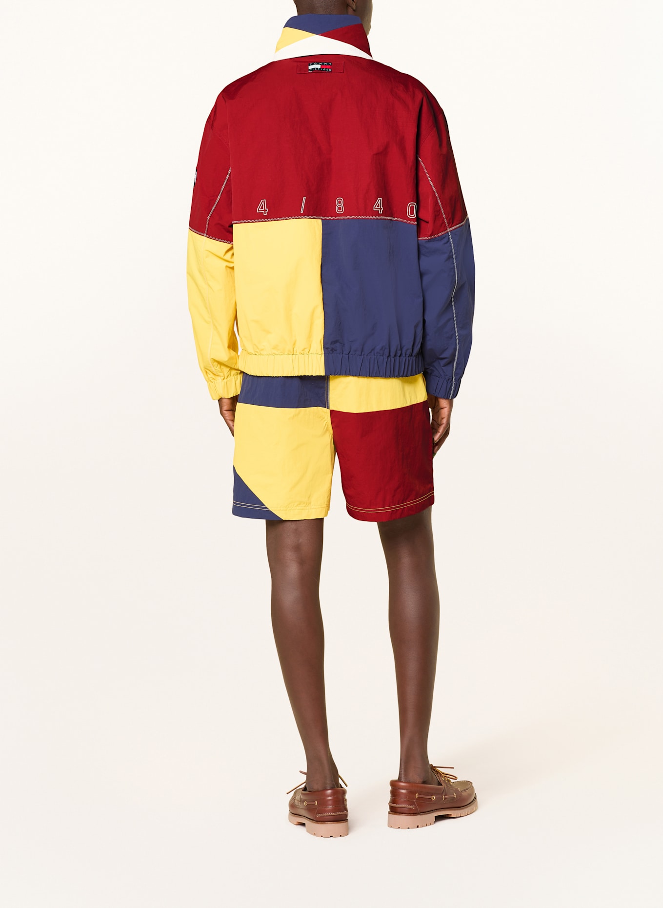 TOMMY HILFIGER Jacke: ROT / DUNKELGELB / DUNKELBLAU