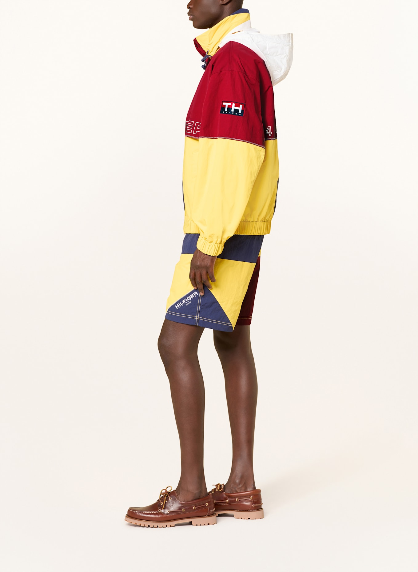 TOMMY HILFIGER Jacke: ROT / DUNKELGELB / DUNKELBLAU