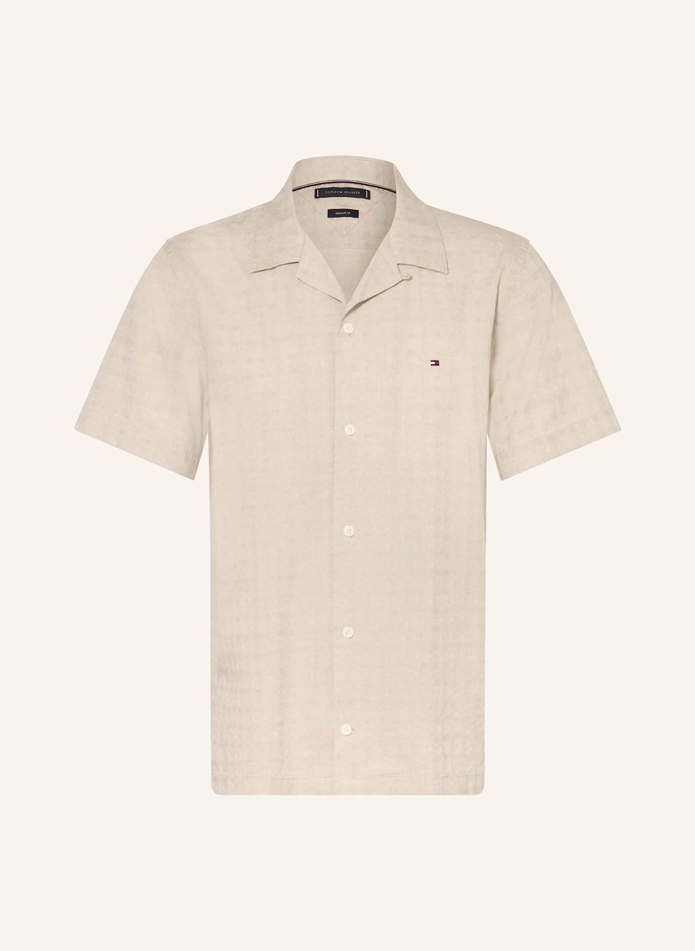 TOMMY HILFIGER Resorthemd Regular Fit: BEIGE