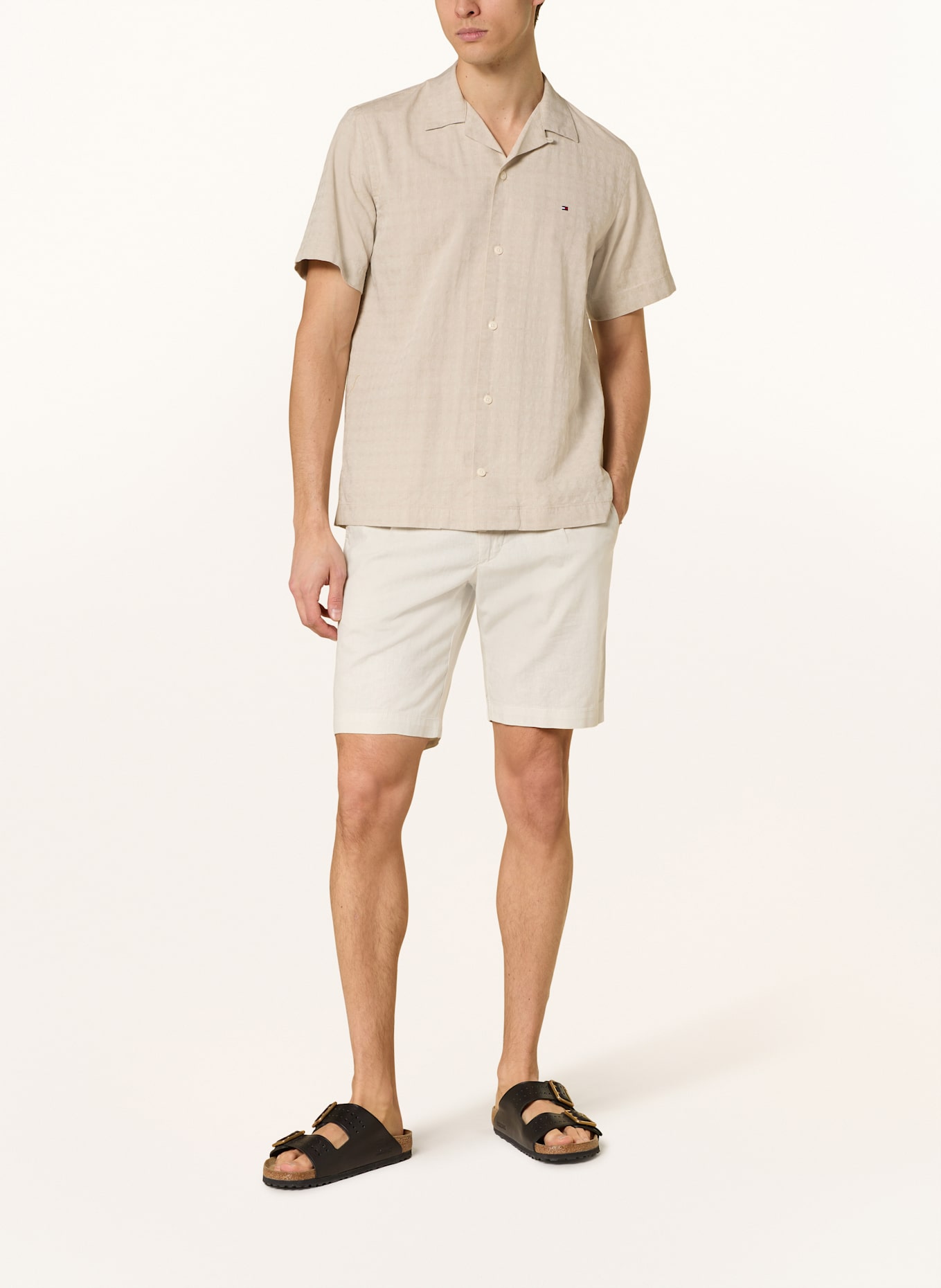 TOMMY HILFIGER Resorthemd Regular Fit: BEIGE