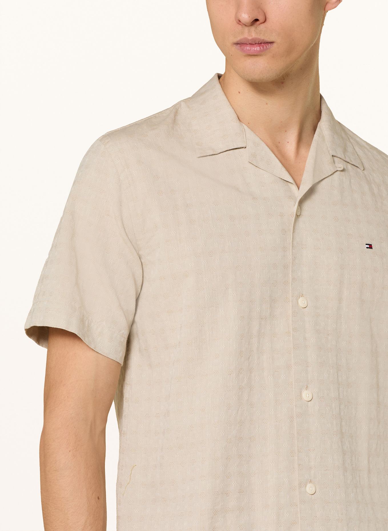 TOMMY HILFIGER Resorthemd Regular Fit: BEIGE