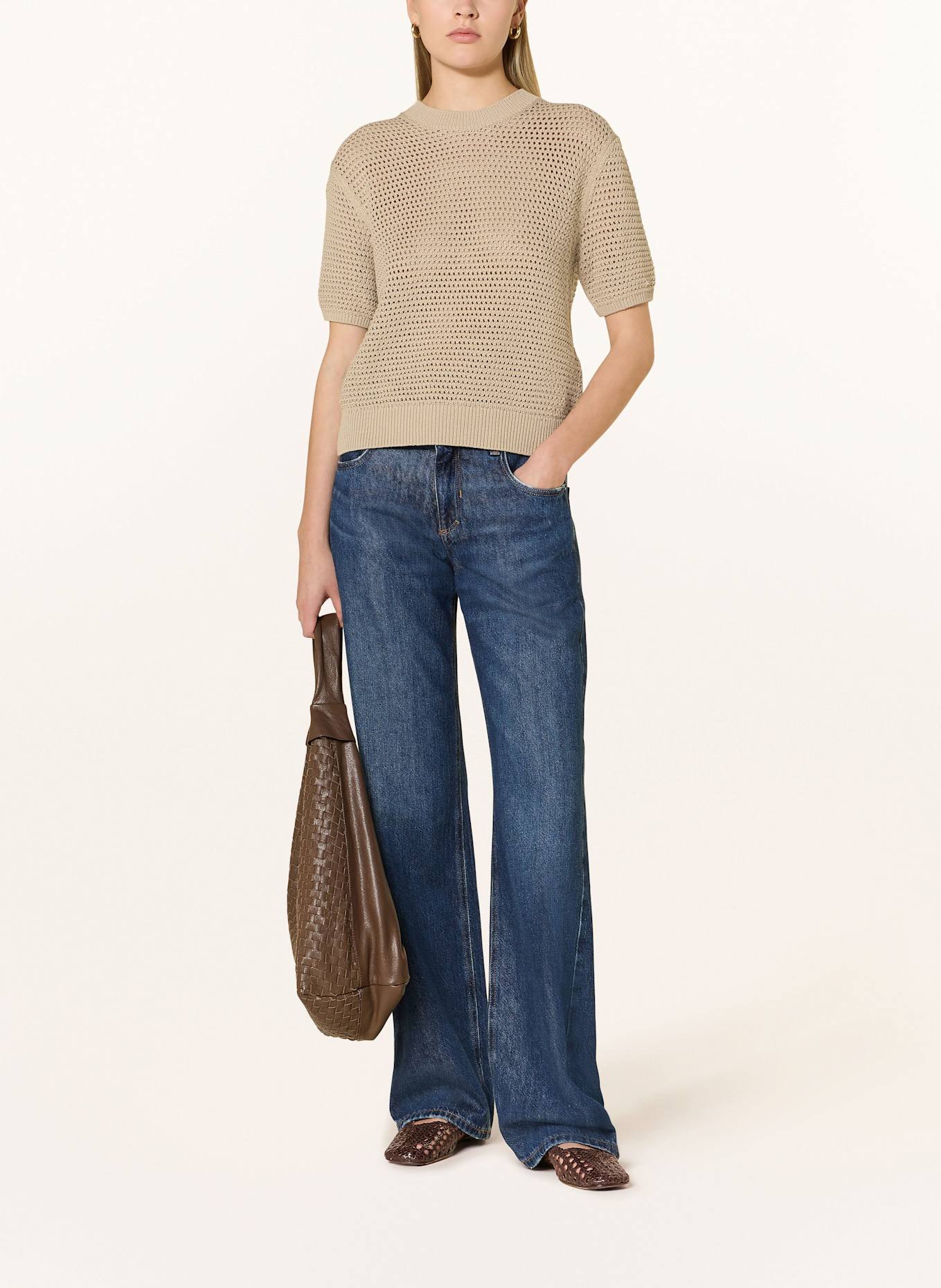 TOMMY HILFIGER Strickshirt: BEIGE